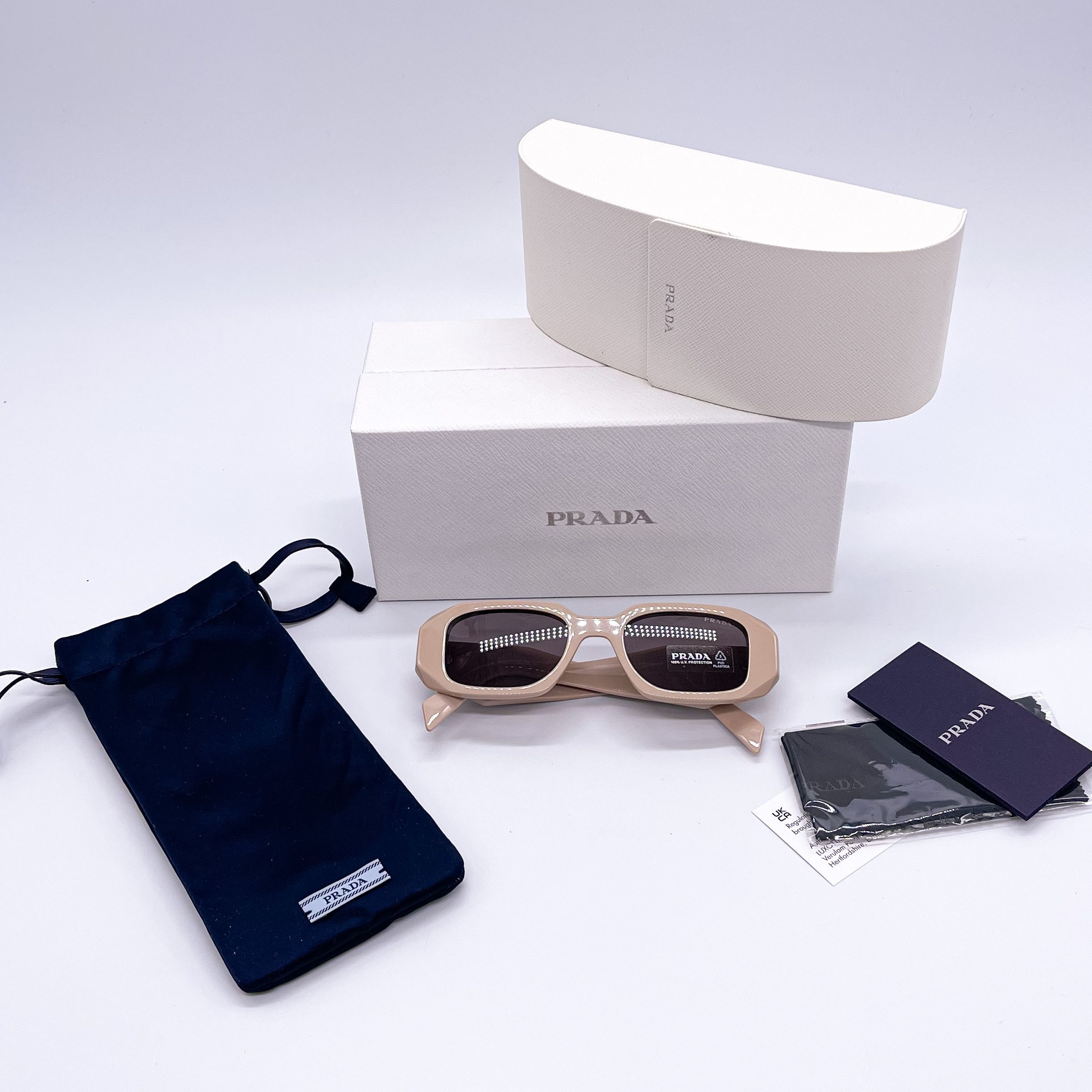 Prada NEW PRADA SYMBOLE PR17WS VYJ6X1 PRADA NUDE SUNGLASSES Size ONE SIZE - 9 Thumbnail