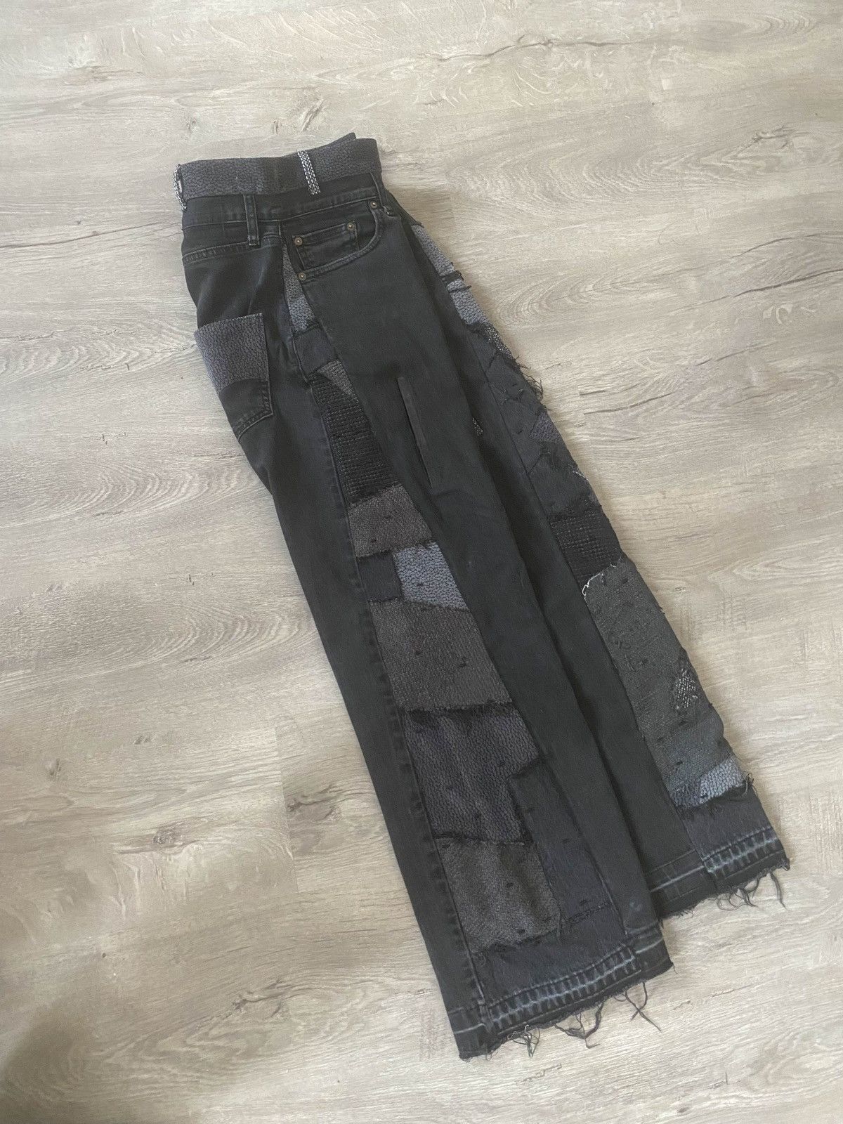 Handmade Jeans with Pearls & Leopard Waistband Size US 32 / EU 48 - 4 Thumbnail