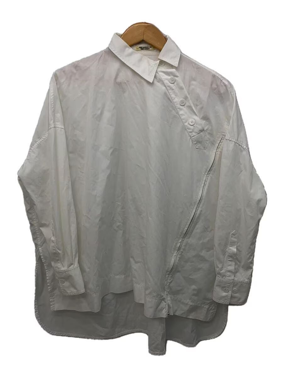 image of Yohji Yamamoto Reconstructed Asymmetrical Shirt in White, Men's (Size Medium)