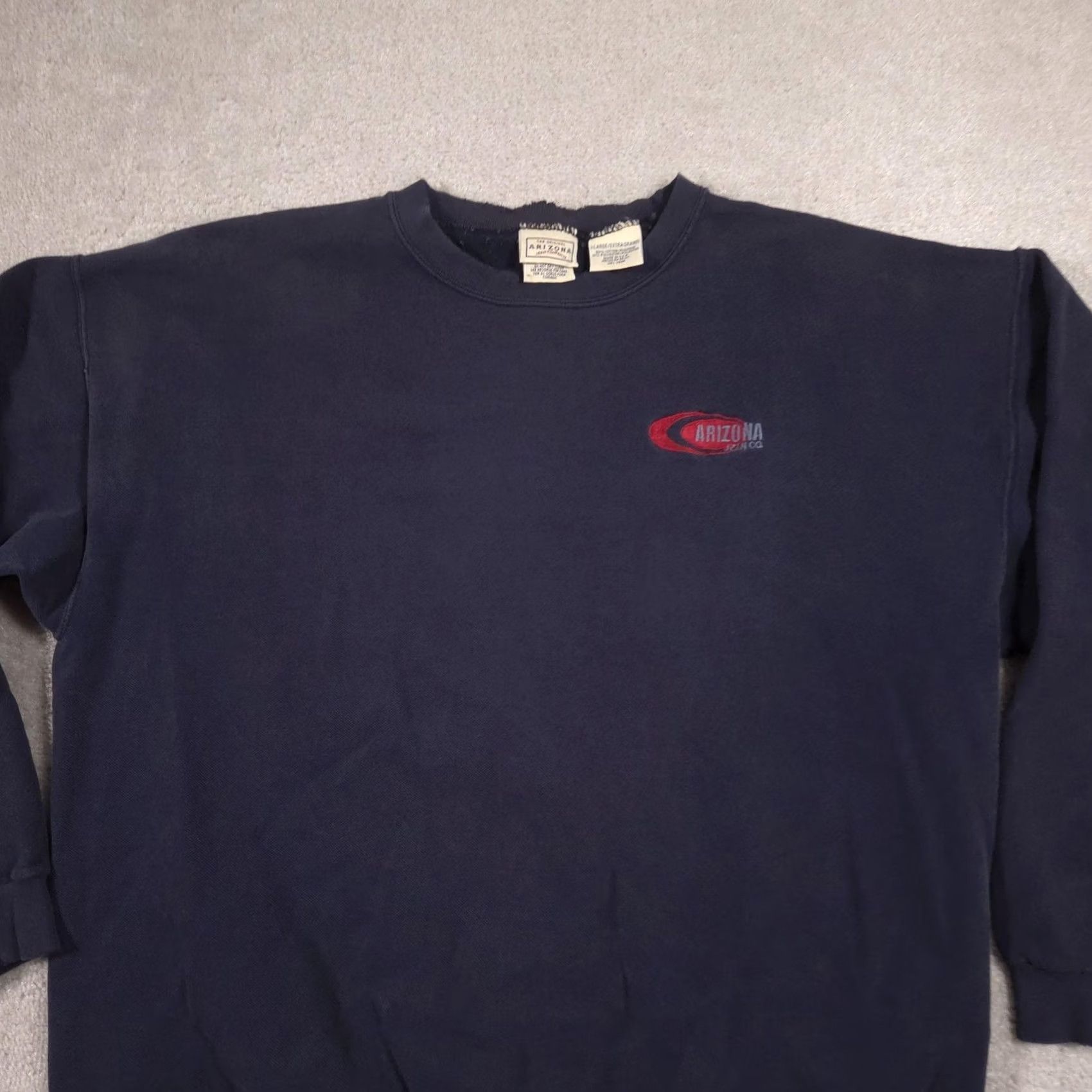 Vintage VINTAGE Arizona Jean Company Sweatshirt Mens XL Navy Crewneck Made USA 90s Size US XL / EU 56 / 4 - 3 Thumbnail