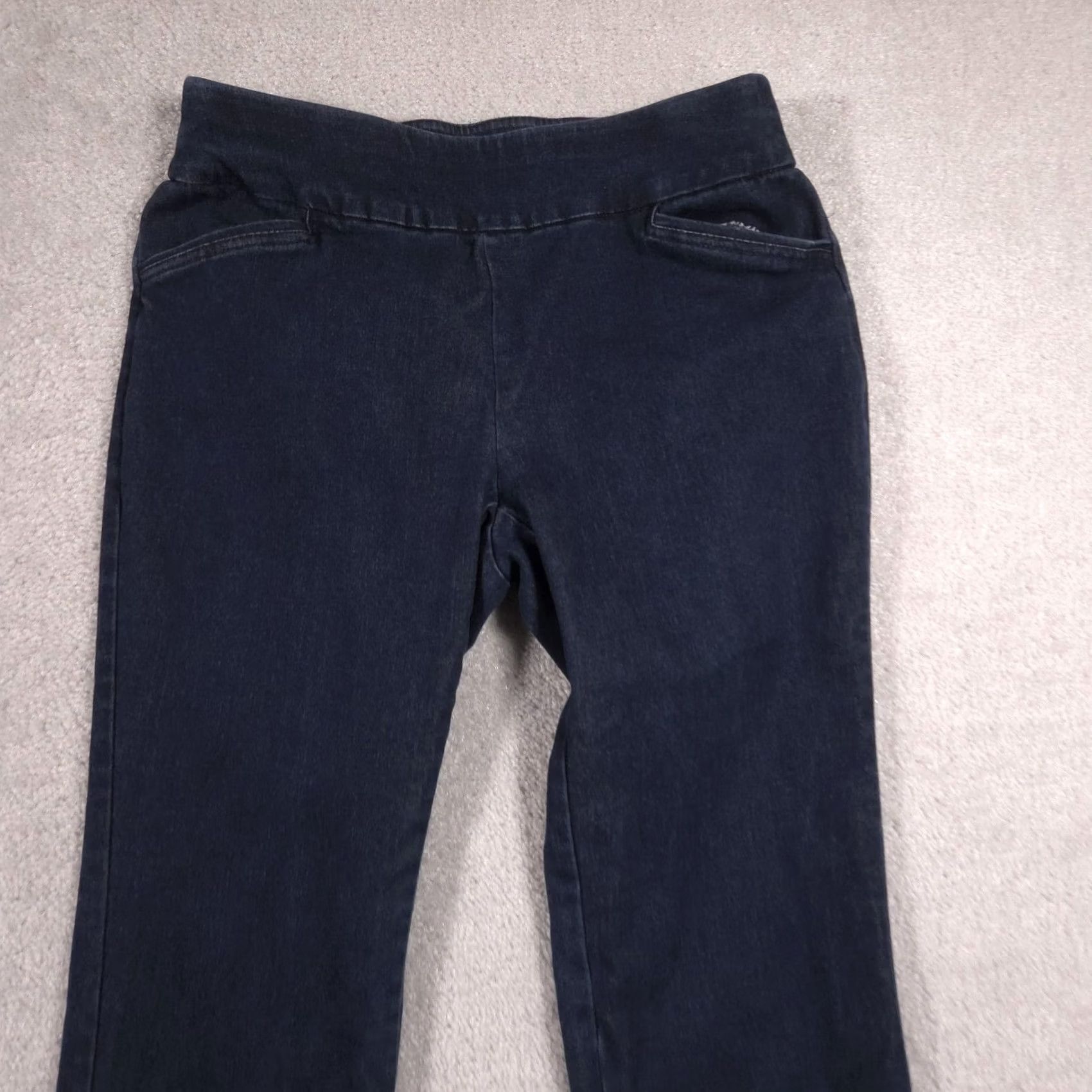 Croft & Barrow Croft & Barrow Pants Womens 4 Navy Effortless Stretch Pull On Straight Leg Denim Pants Denim Navy 4 Regular Womens Size 27" / US 4 / IT 40 - 4 Thumbnail