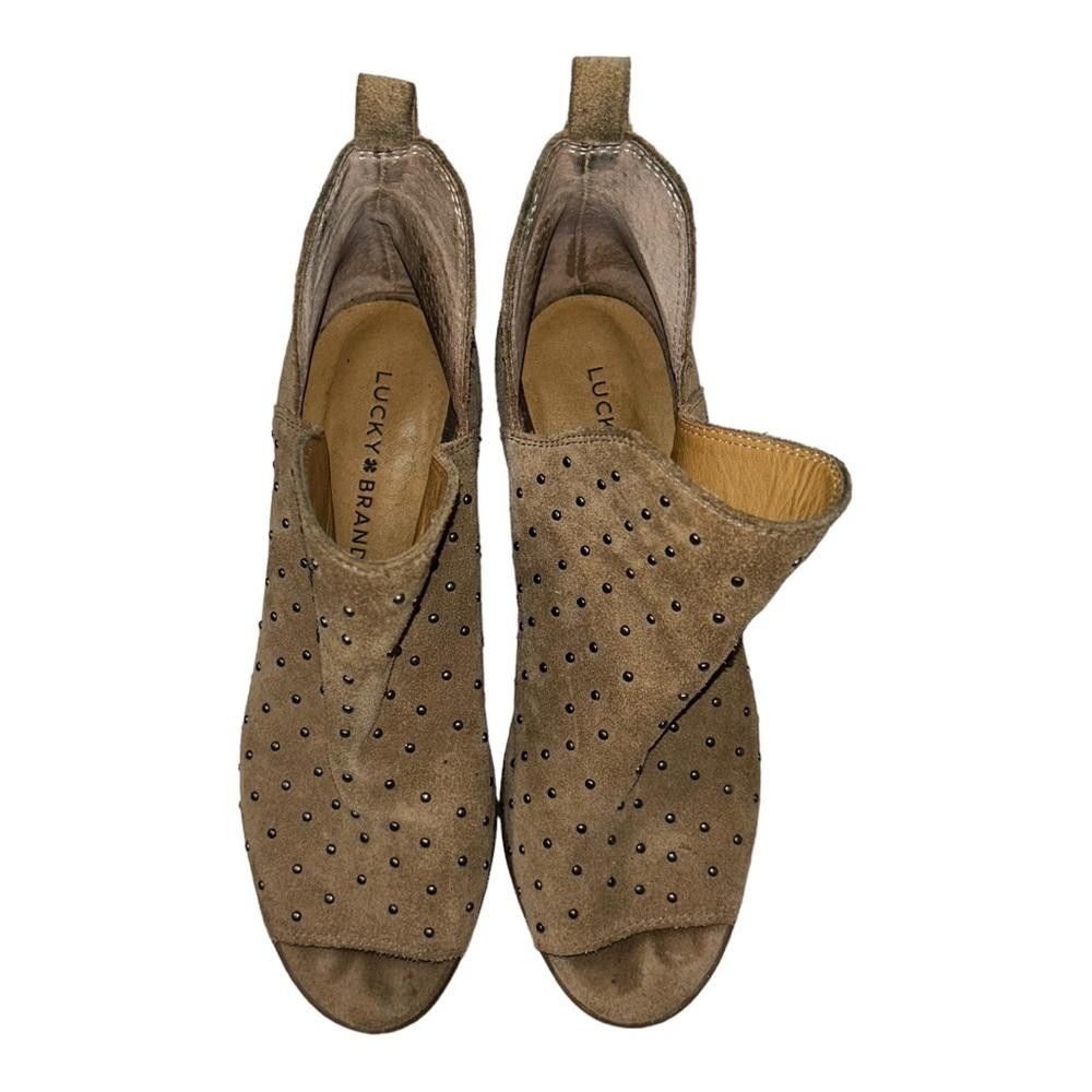 Lucky Brand Lucky Brand l Barlenna Leather Studded Open Toe Bootie 6.5 Size US 6.5 / IT 36.5 - 3 Thumbnail
