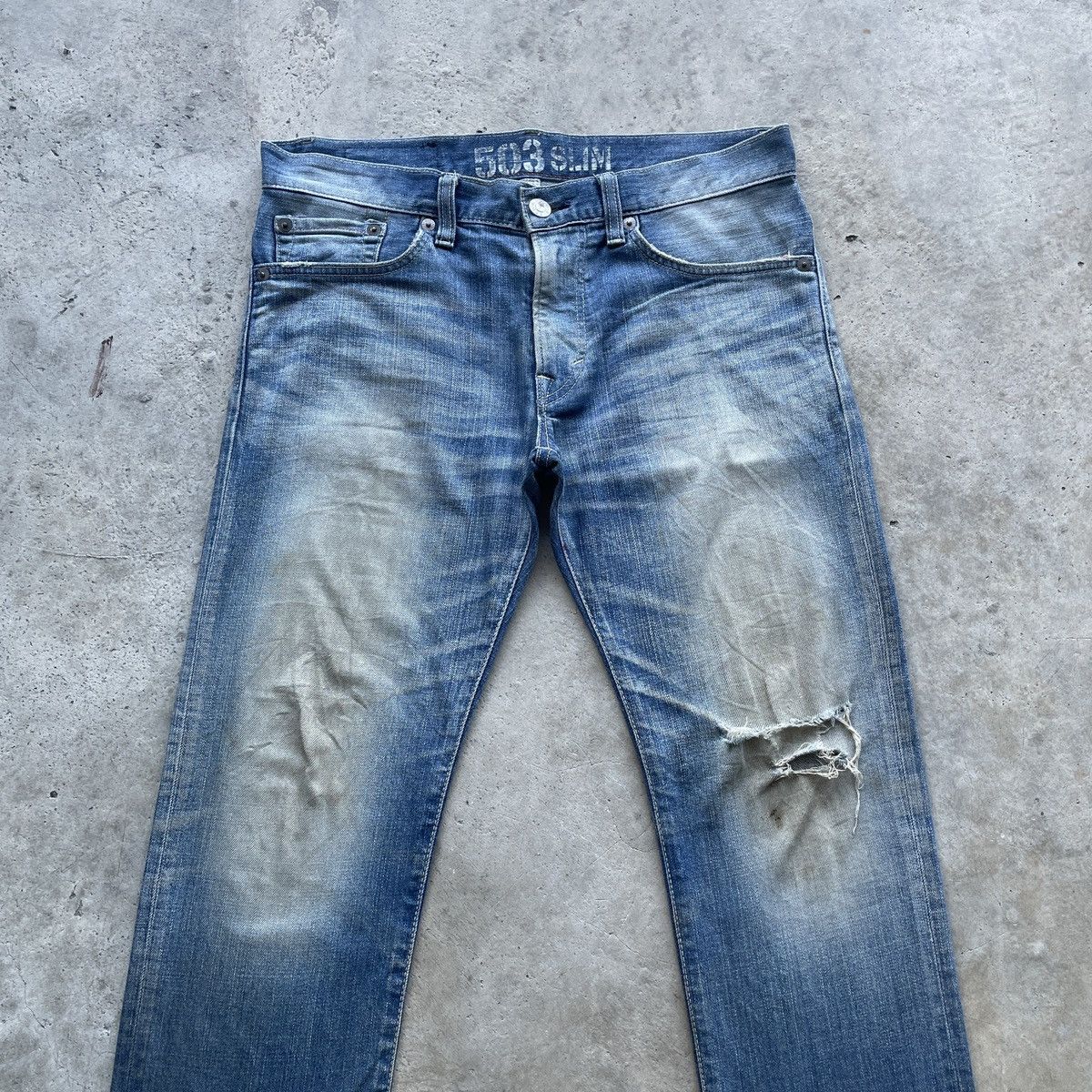 Japanese Brand W36 Vintage Edwin Rusty Denim Distressed Faded Jeans Pants Size US 36 / EU 52 - 3 Thumbnail