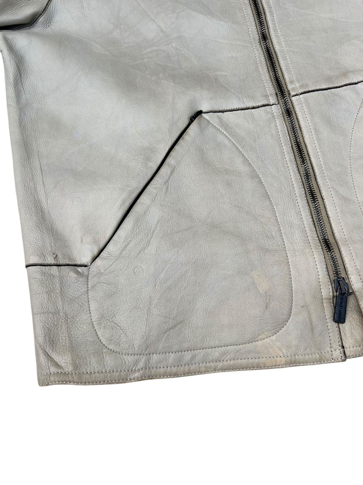 Giorgio Armani Archive Giorgio Armani Le Collezioni Leather Racer Jacket Size US S / EU 44-46 / 1 - 8 Thumbnail