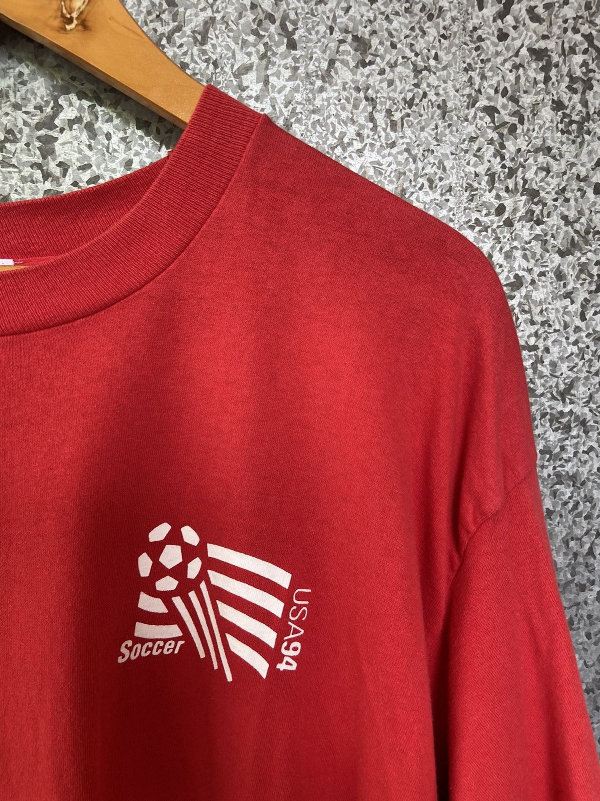 Vintage 🔥 Vintage 90s Vtg World cup t shirt soccer USA 1994 Size US XL / EU 56 / 4 - 4 Thumbnail