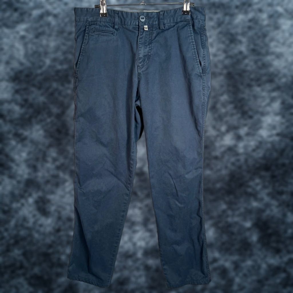 Avirex Avirex Chino Pants - Men - 31x30 Blue 100% Cotton Flat Front Tapered Leg Vintage/Used Millenniam Era Mens Pants Size US 31 - 1 Thumbnail