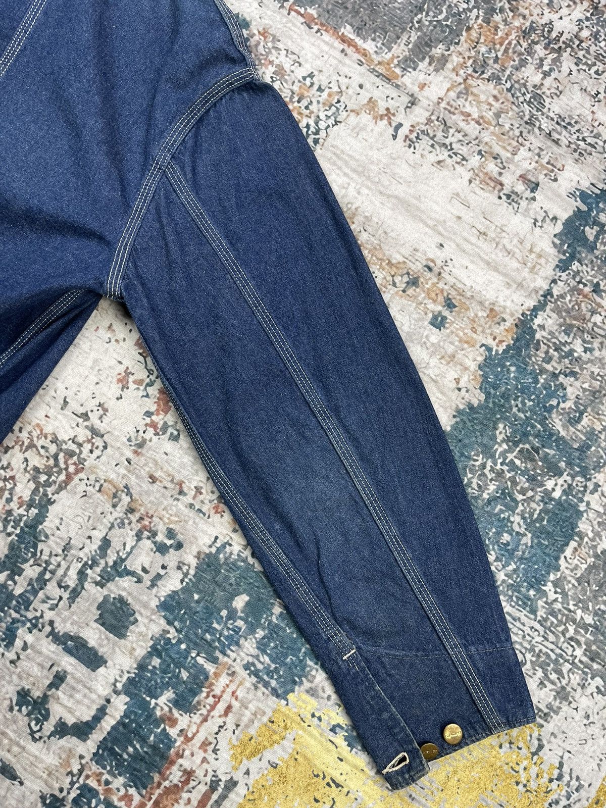 Carhartt Vtg 90s Carhartt Denim 5 Pocket Denim Chore Jackets Size US M / EU 48-50 / 2 - 9 Thumbnail
