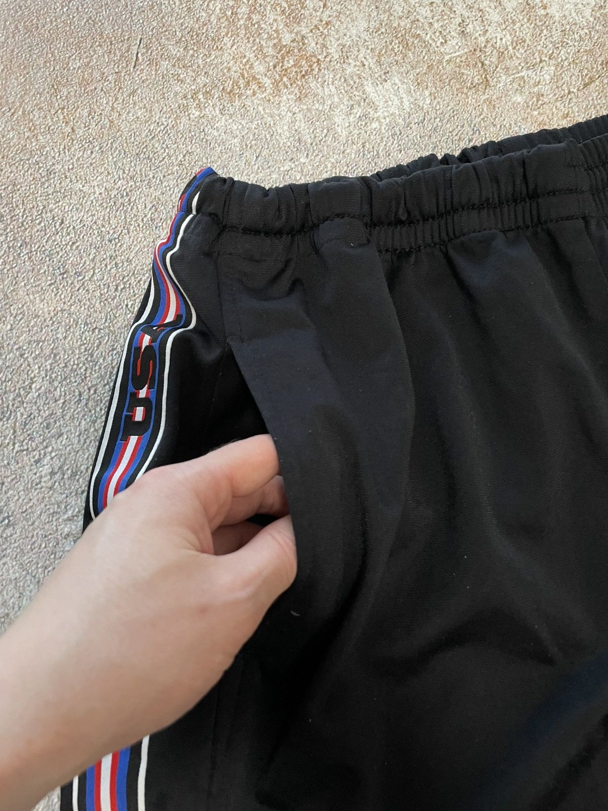Nike Vintage Nike USA Monogram Cotton Black Track Pants Size US 36 / EU 52 - 4 Thumbnail