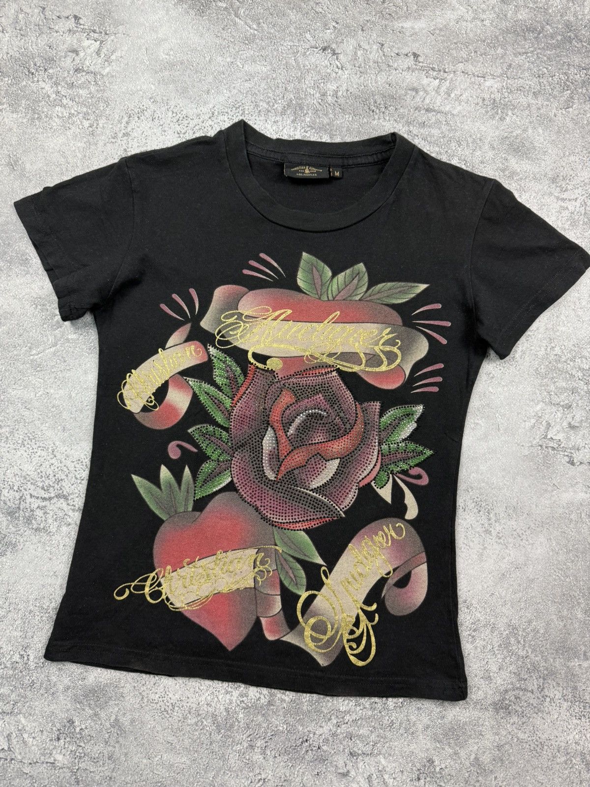 Christian Audigier Vintage Ed Hardy by Christian Audigier Big Logo Y2K T-Shirt Size M / US 6-8 / IT 42-44 - 6 Thumbnail