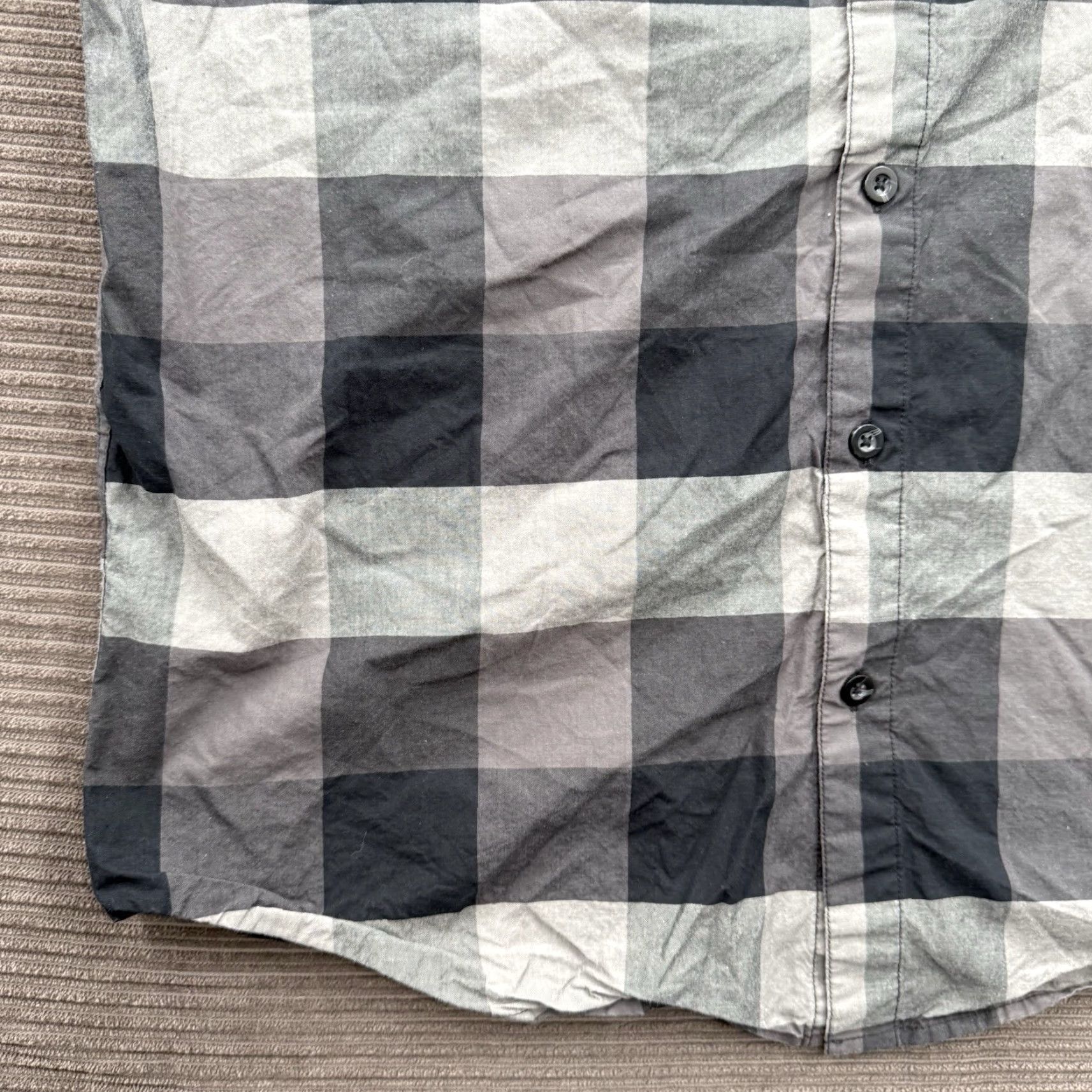 Oakley Oakley Shirt Men L Gray Plaid Cotton Regular Fit Short Sleeve Button Up Size US L / EU 52-54 / 3 - 6 Thumbnail