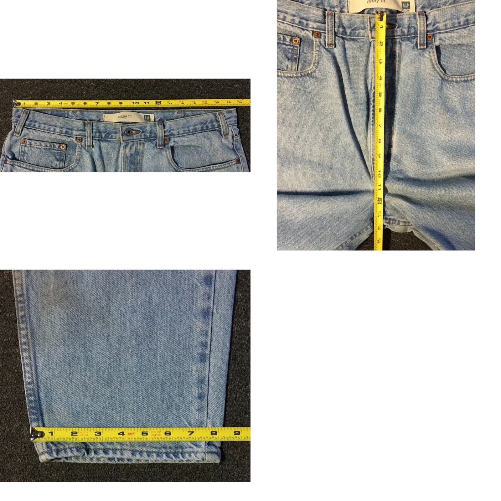 Gap VINTAGE Gap Jeans Men 38 Blue Distressed Easy Fit Relaxed 30in Denim 90s Skater Punk Retro Y2K Grunge Rockabilly Band 80s USA Size US 38 / EU 54 - 9 Thumbnail