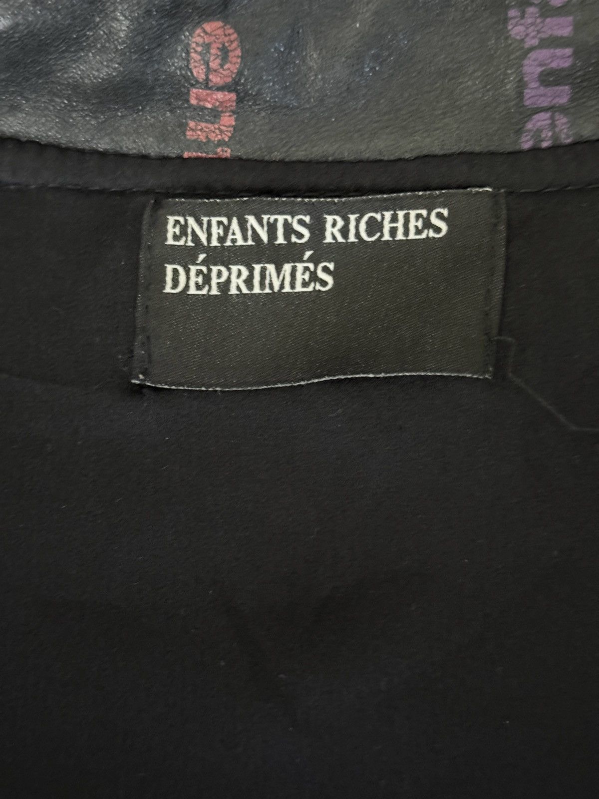 Enfants Riches Deprimes RARE! Enfants Riches Deprimes Logo Stripped Leather Jacket Size US L / EU 52-54 / 3 - 9 Thumbnail