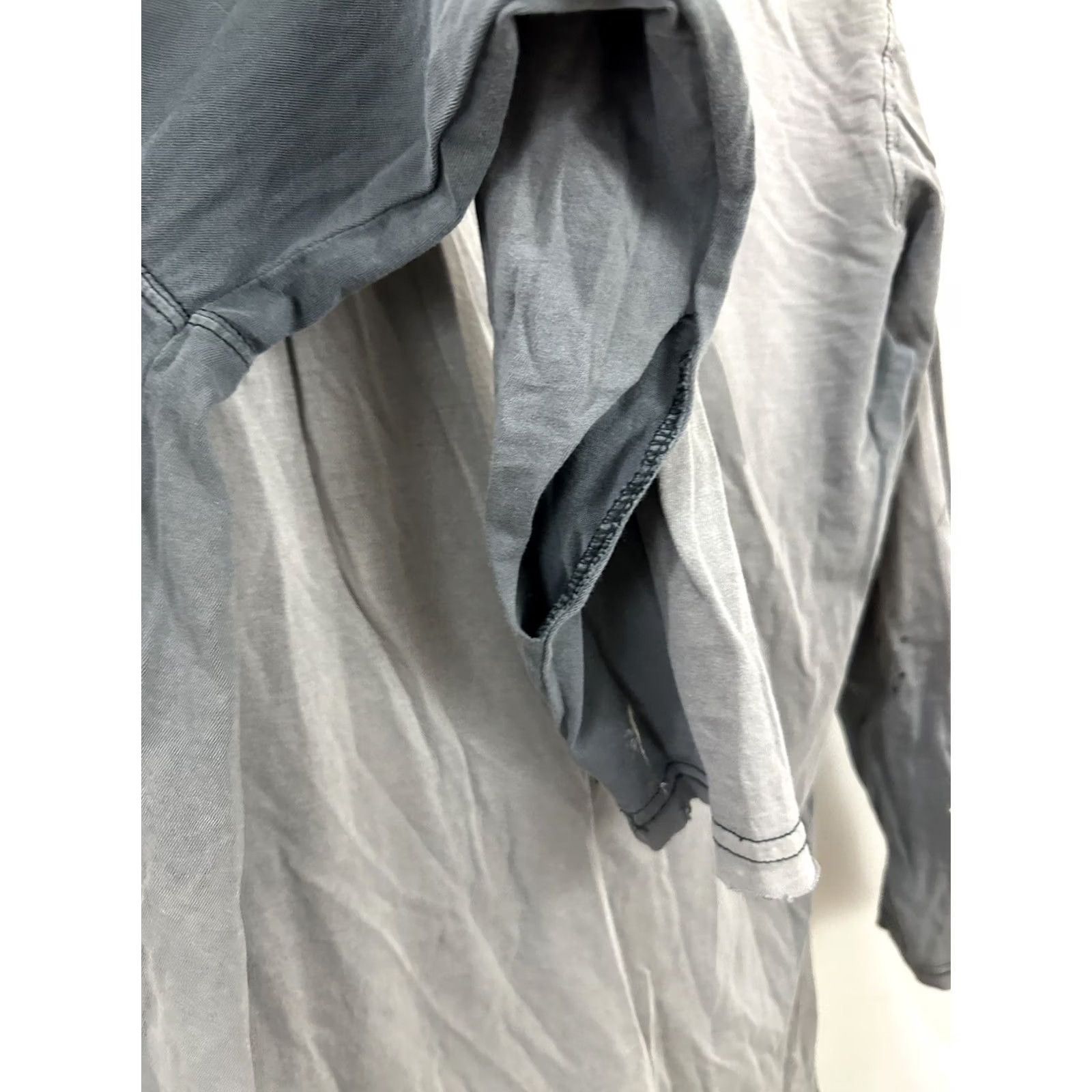 Weatherproof VTG Weatherproof T-Shirt Mens L Gray/Navy Distressed Grunge WIP Workwear Thrashed Cotton Shirt Size US L / EU 52-54 / 3 - 6 Thumbnail