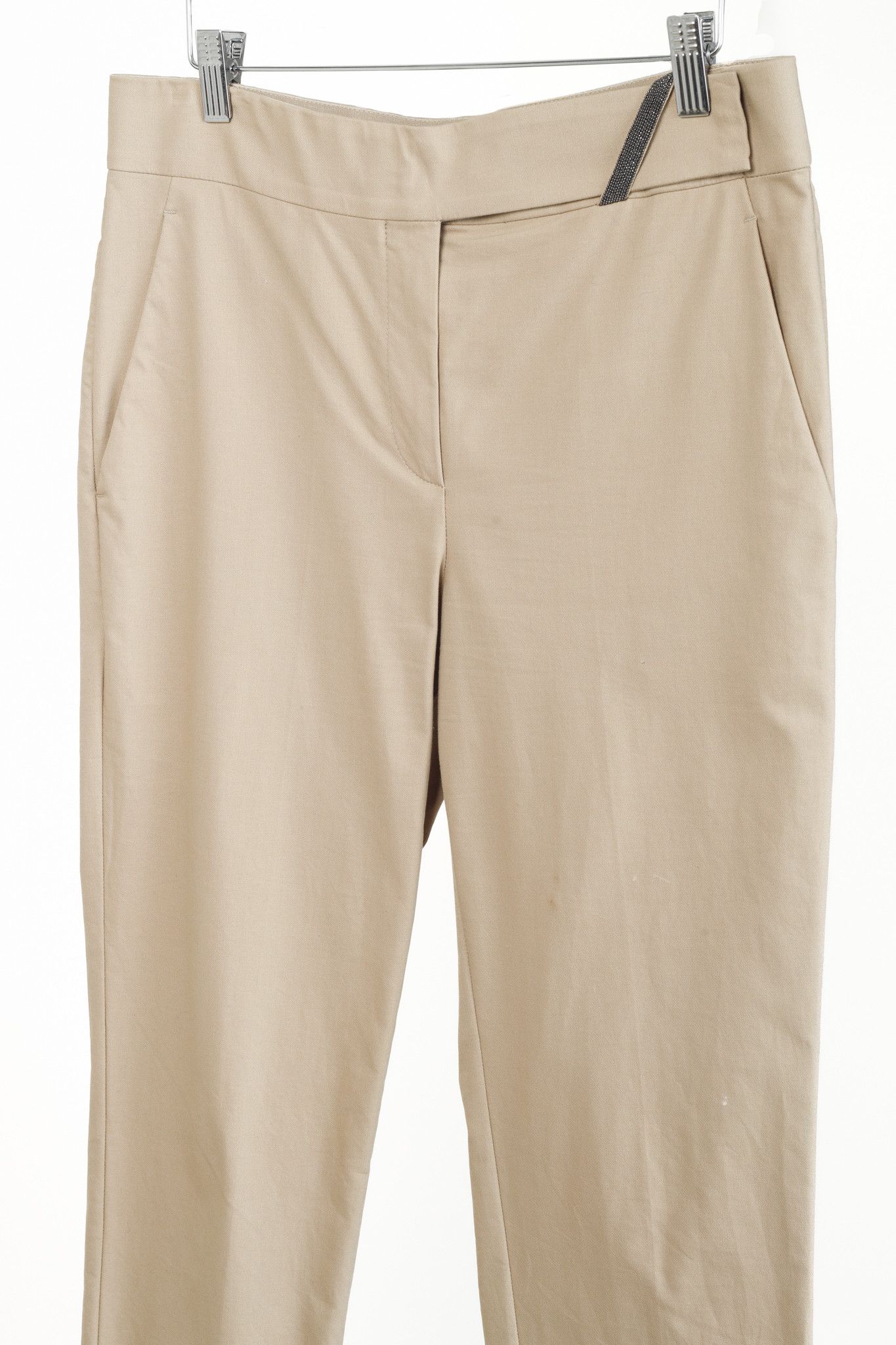 Brunello Cucinelli Brunello Cucinelli Monili Bead Khaki Pants Size 33" - 3 Thumbnail