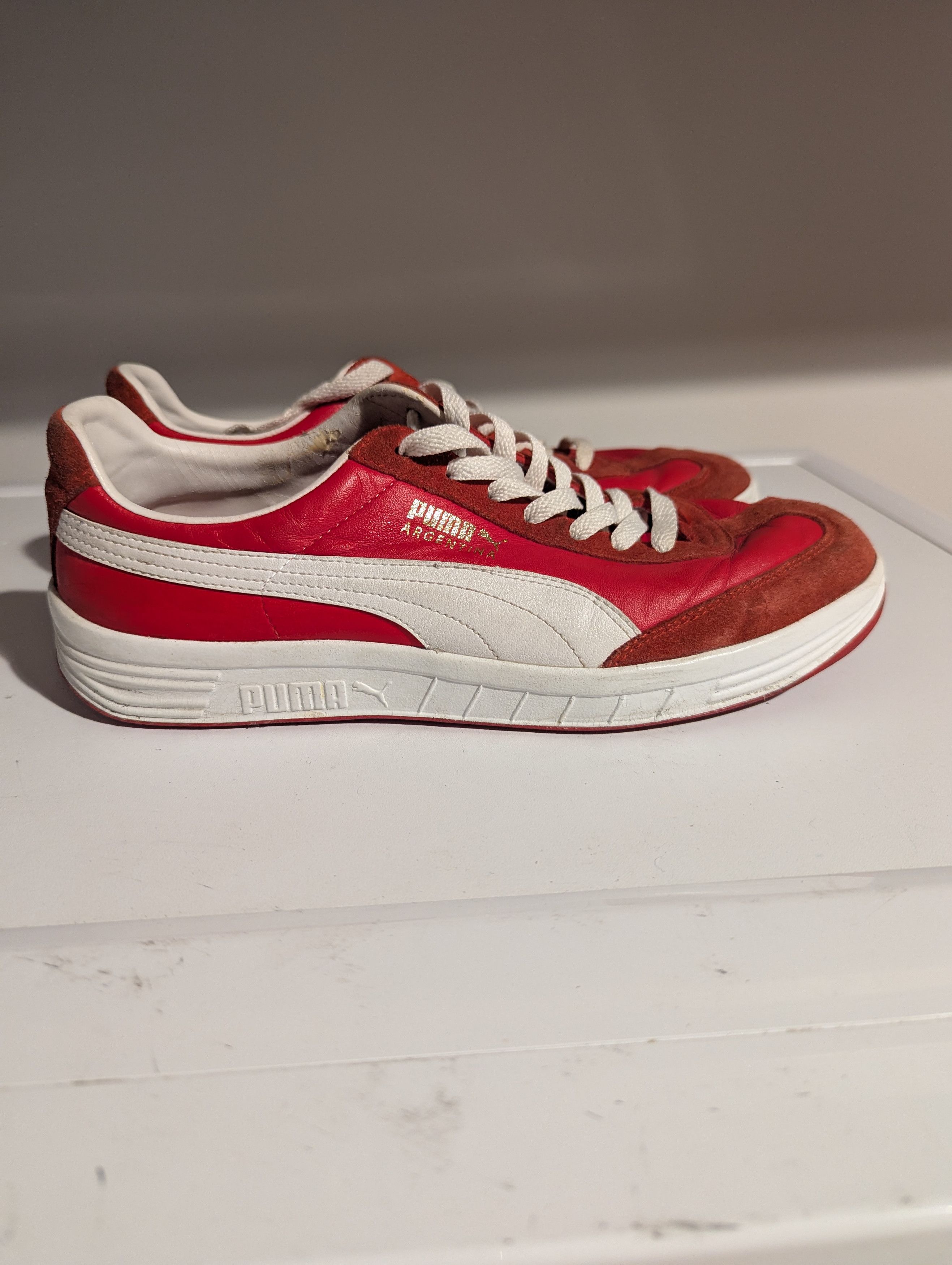 Puma Vintage Puma Argentina Trainers - Rare Red/White Size US 9 / EU 42 - 2 Thumbnail