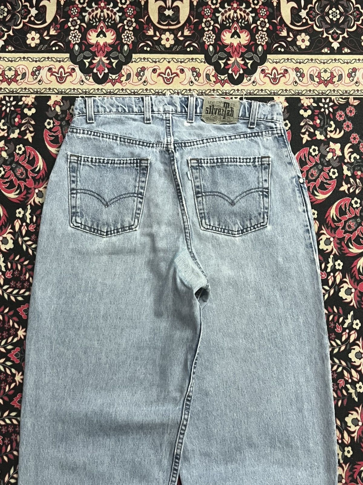 Levi's ⚡️Baggy⚡️Vintage Levi’s Silvertab Light Blue Washed Jeans Size US 33 - 8 Thumbnail