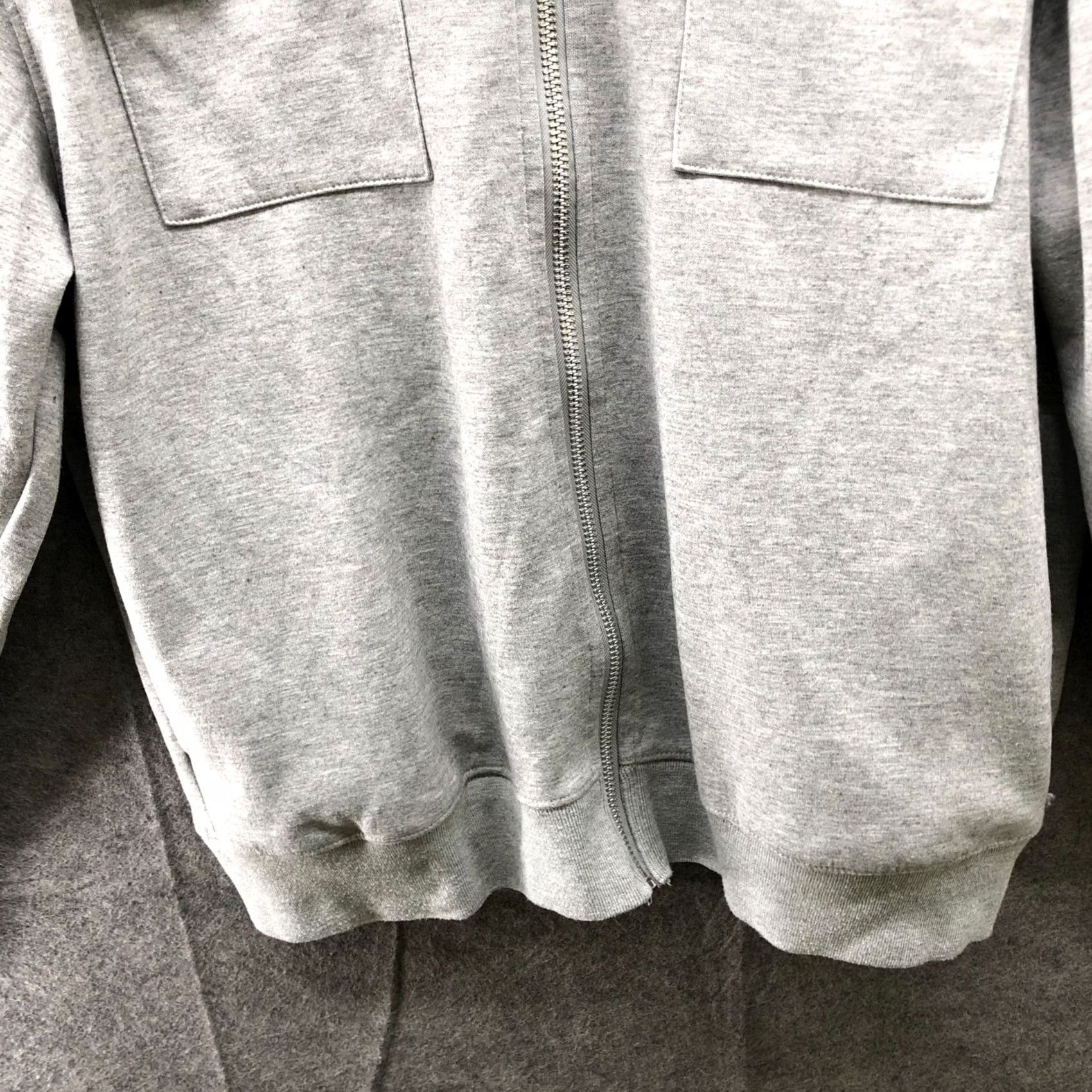 Vintage VINTAGE Weiv LA Zip Utility Sweatshirt Mens XL Bomber Band Collar Chore Work Cotton Gray Size US XL / EU 56 / 4 - 4 Thumbnail