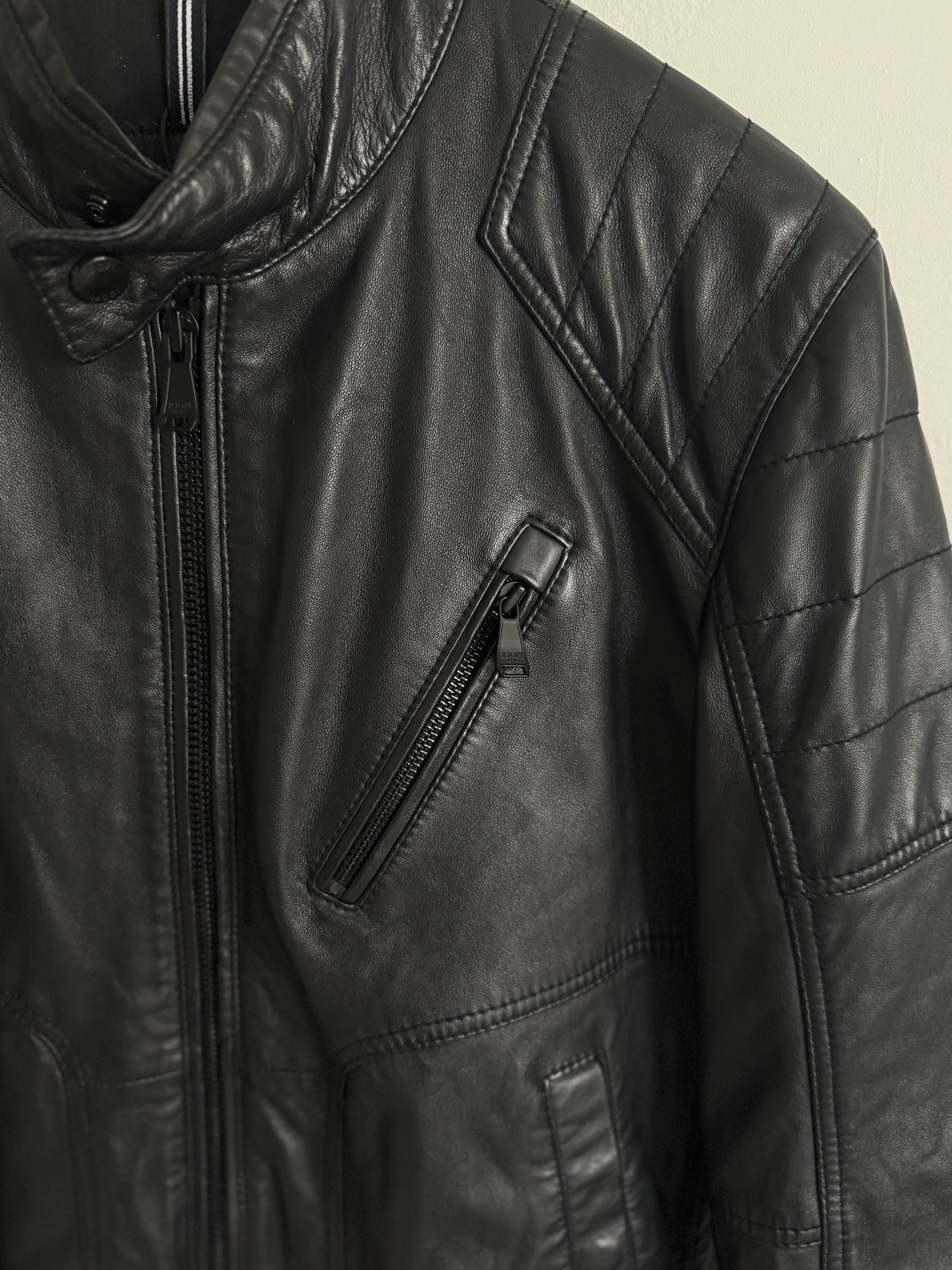 Joop! JOOP JEANS BOMBER LAMB SCOTT LIMA S LEATHER JACKET SIZE 48 L Size US M / EU 48-50 / 2 - 4 Thumbnail