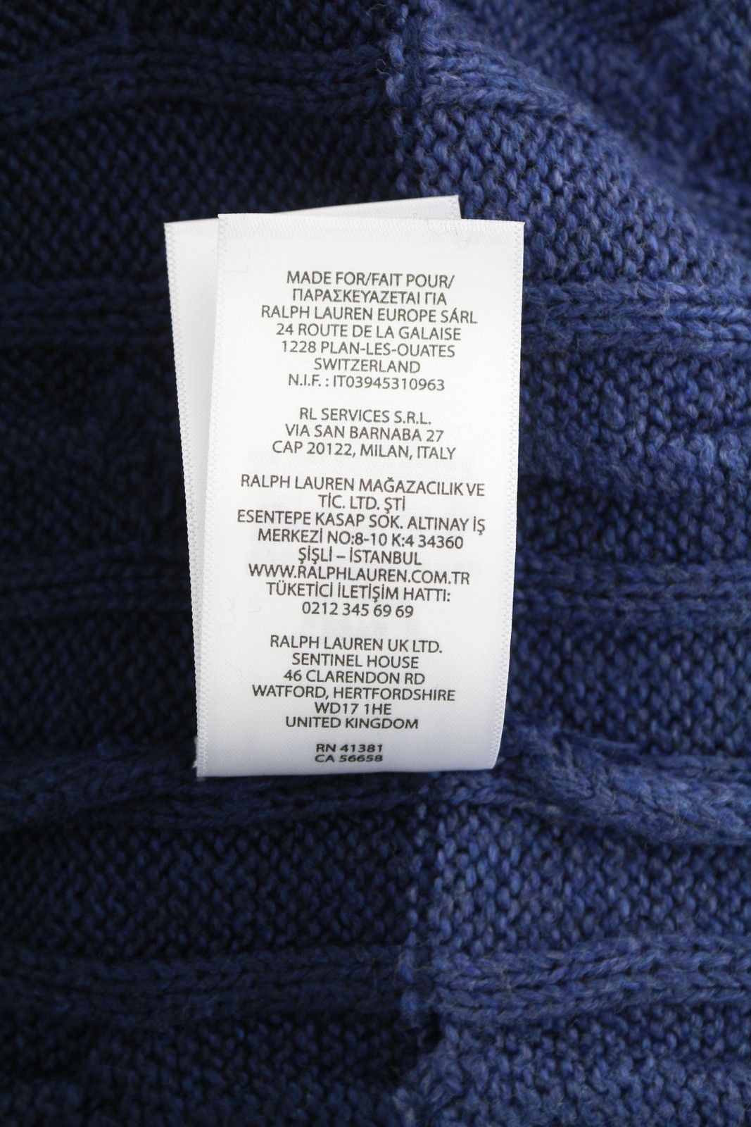 Ralph Lauren BLUE M Striped Cable Knit Pullover 86945 Size US M / EU 48-50 / 2 - 10 Thumbnail