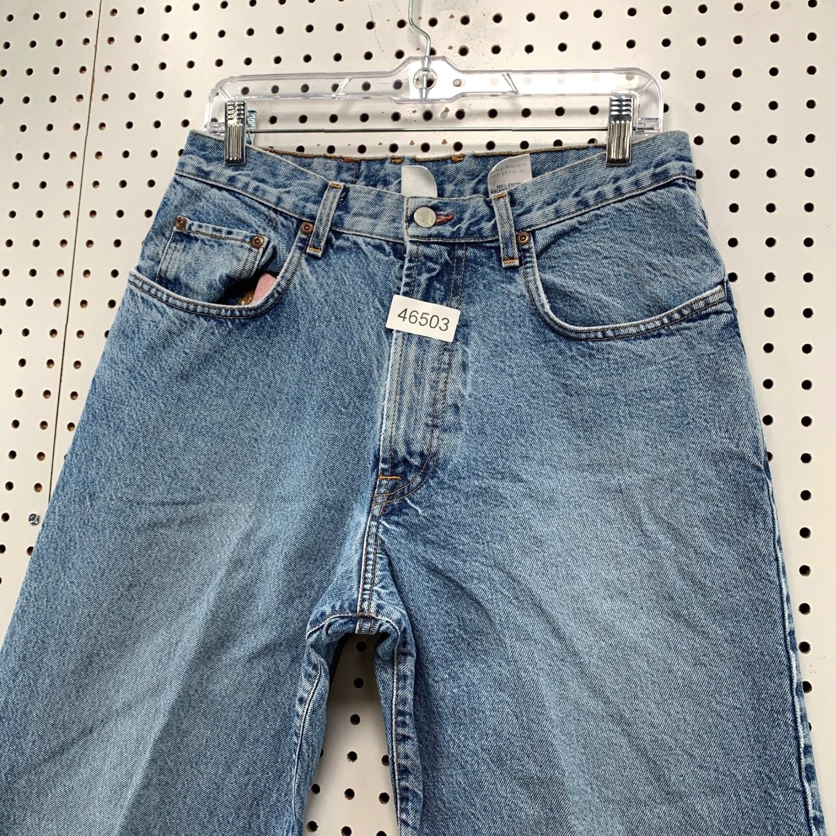 Lucky Brand VINTAGE Lucky Brand Jeans Men 30x29 Baggy Straight 8 Dungaree USA Blue Cotton Denim 5-Pocket Men’s Jeans Size US 30 / EU 46 - 7 Thumbnail