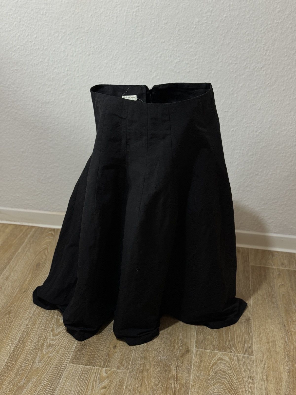 Designer × Dries Van Noten ARCHIVE DRIES VAN NOTEN CARKAS FRAME MAXI BLACK SKIRT SIZE42 Size 28" / US 6 / IT 42 - 2 Thumbnail