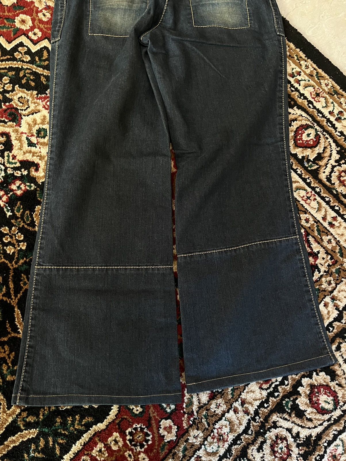 If Six Was Nine × Japanese Brand × KMRii Y2K Rifle Ultility Flared Jeans Size 33" - 7 Thumbnail