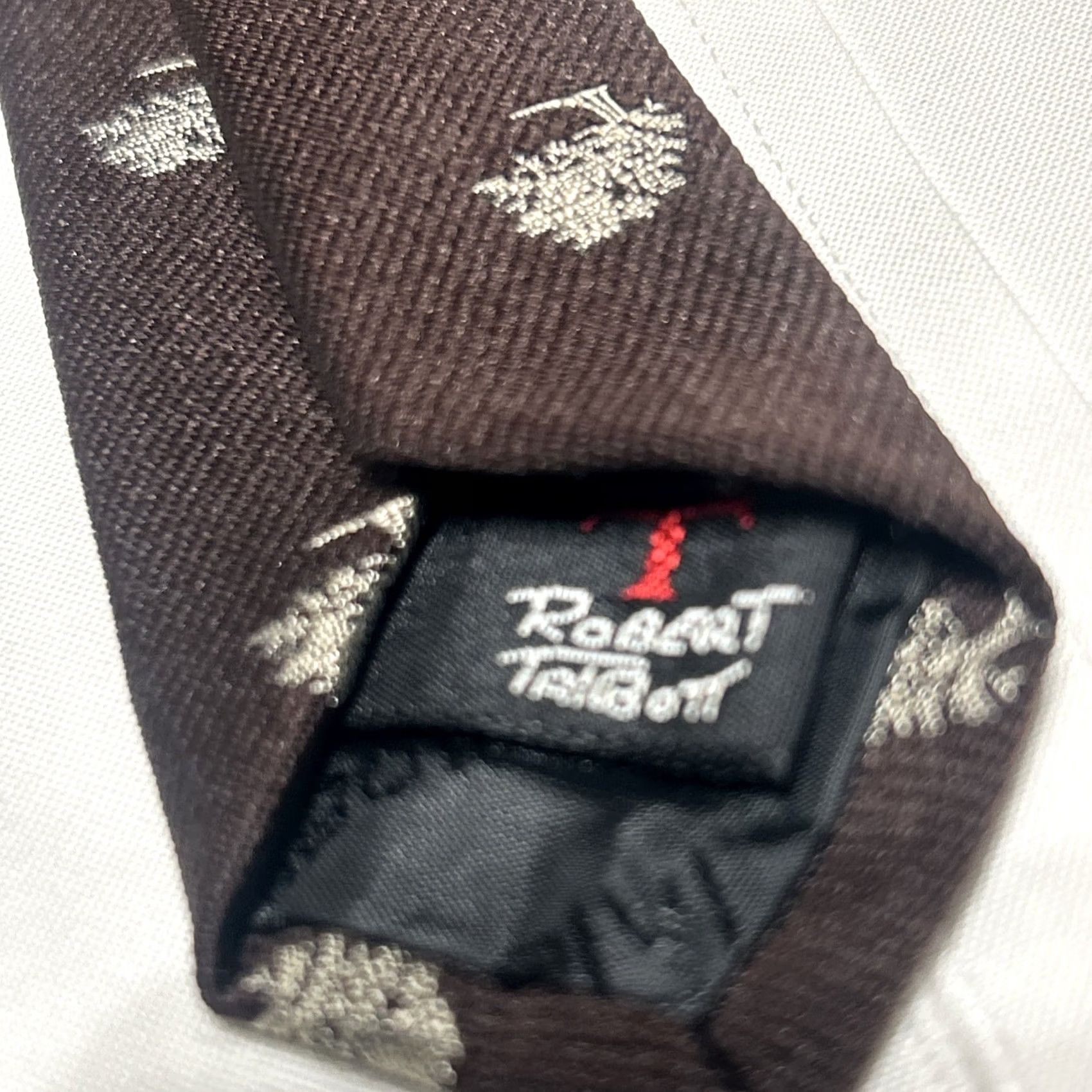 Robert Talbott VINTAGE Robert Talbott Tie Men Brown Pebble Beach 55” Silk Polyester Tree Pebbles Tan Tan Brown Men Size ONE SIZE - 6 Thumbnail