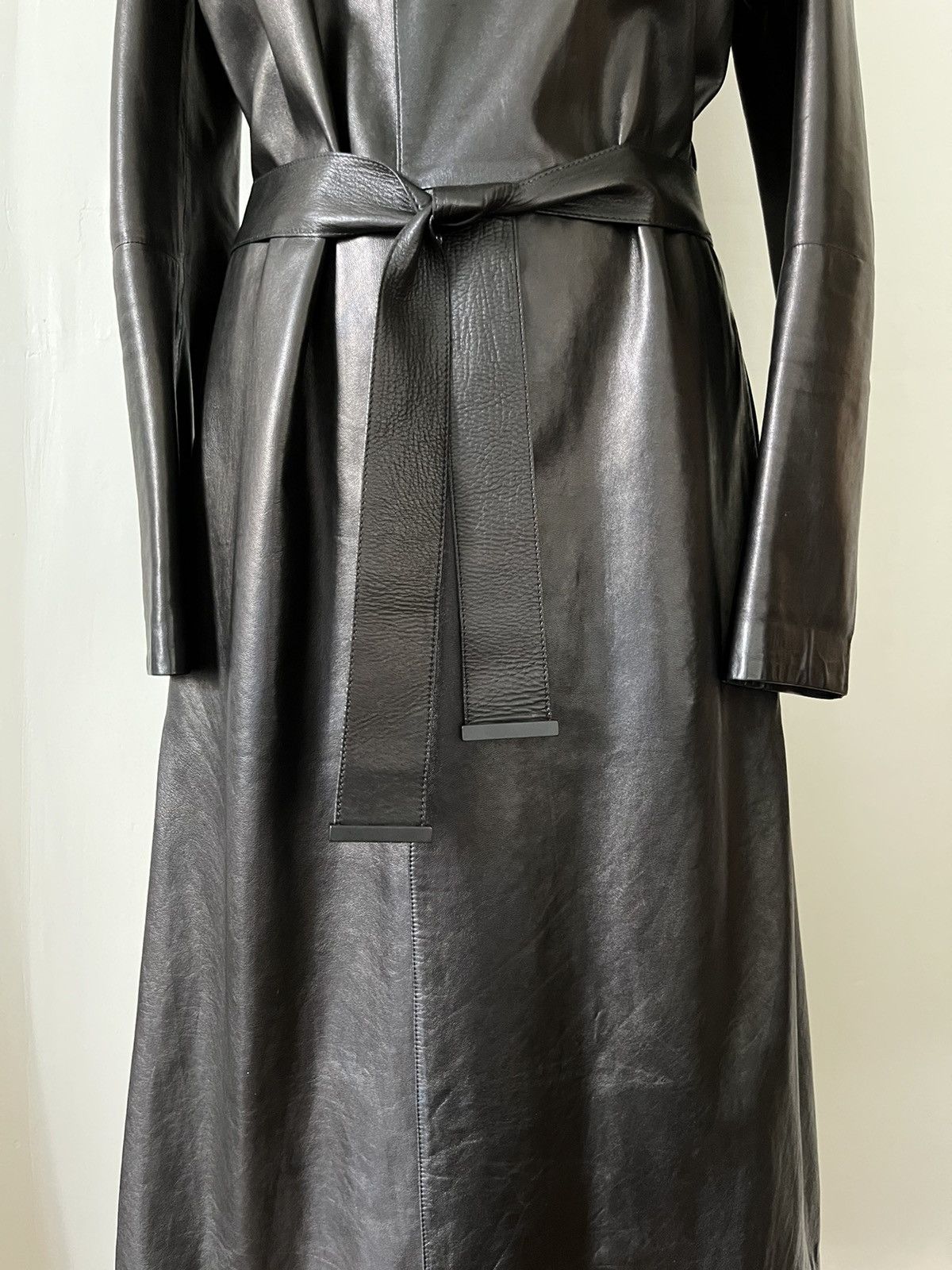 Gucci Rare Vintage Leather Trench Coat Size S / US 4 / IT 40 - 6 Thumbnail