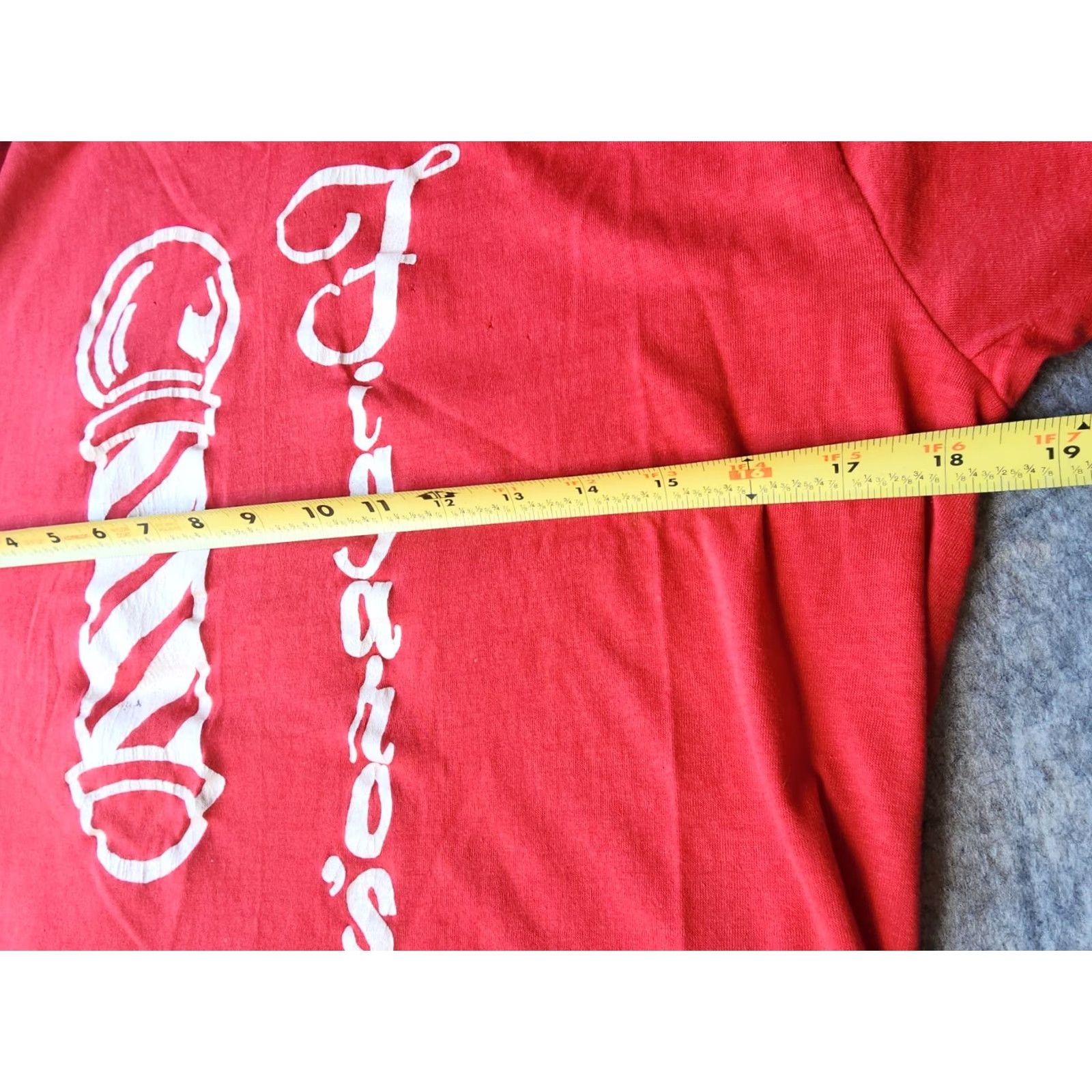 Vintage VINTAGE Single Figaro's Barbershop Shirt Single Stitch L Made In USA Shirt Red Mens L Size US L / EU 52-54 / 3 - 3 Thumbnail
