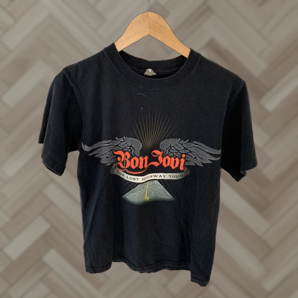 Anvil BON JOVI The Lost Highway 2008 Tour T Shirt Black Size Small L3 Shirt Mens Graphic Tee Bon Jovi Size US S / EU 44-46 / 1 - 1 Thumbnail
