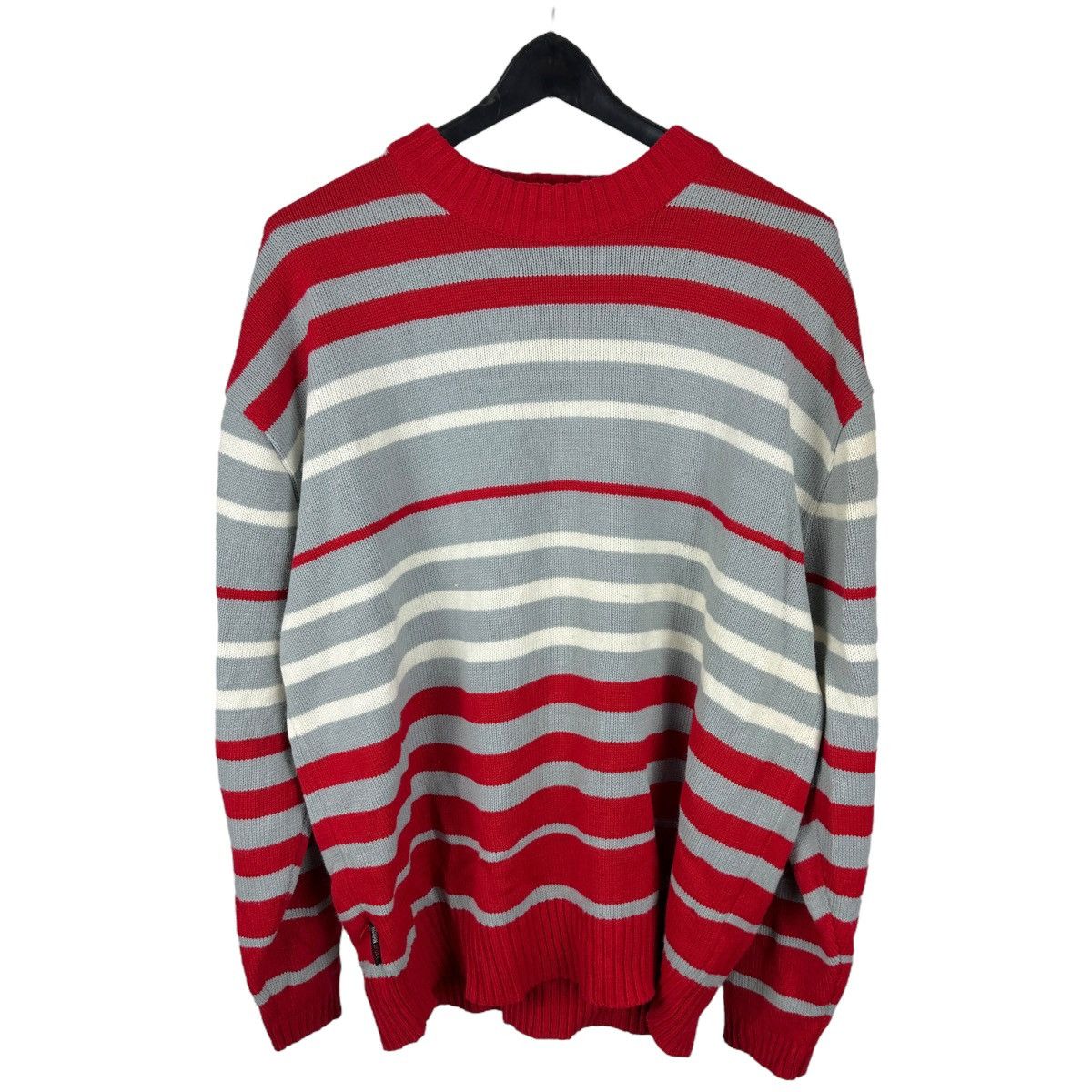 Koman × Vintage Vintage 90s Koman Sport Red Striped Knit Sweater Size US M / EU 48-50 / 2 - 1 Thumbnail