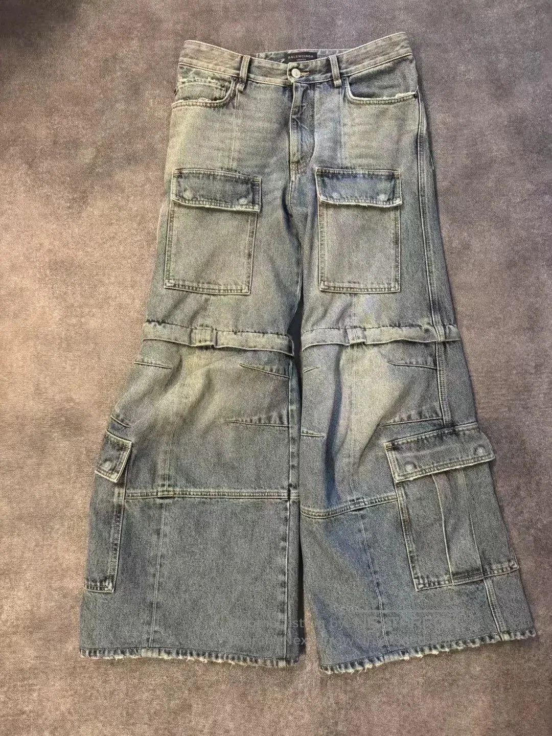 Balenciaga Balenciaga 25 Cargo Denim Flare Pants. Size US 26 / EU 42 - 1 Thumbnail
