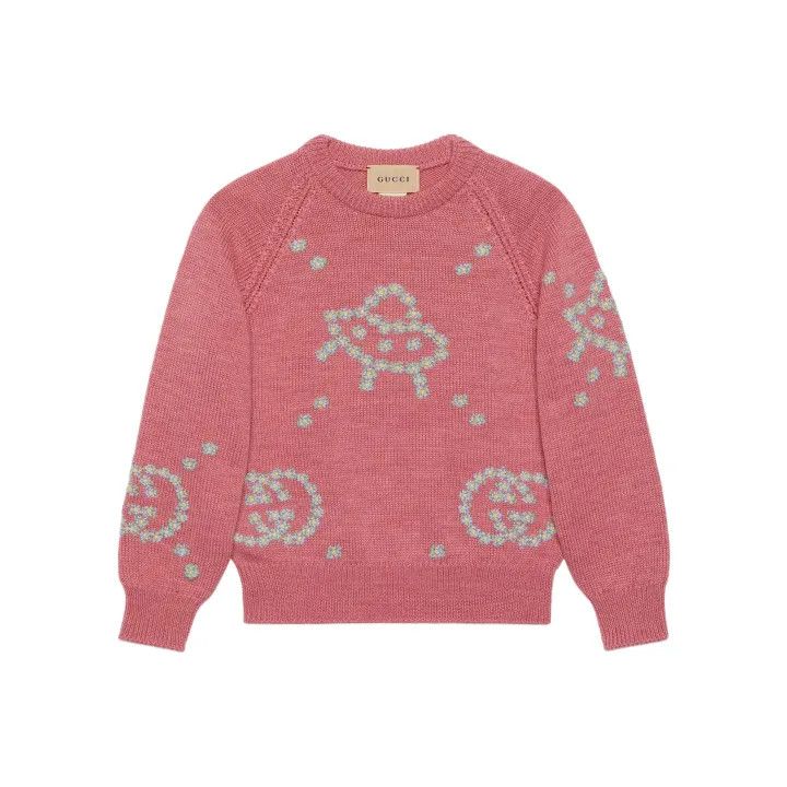 Gucci Gucci Kids Embroidered Cartoon Flower Sweater Size US M / EU 48-50 / 2 - 1 Thumbnail