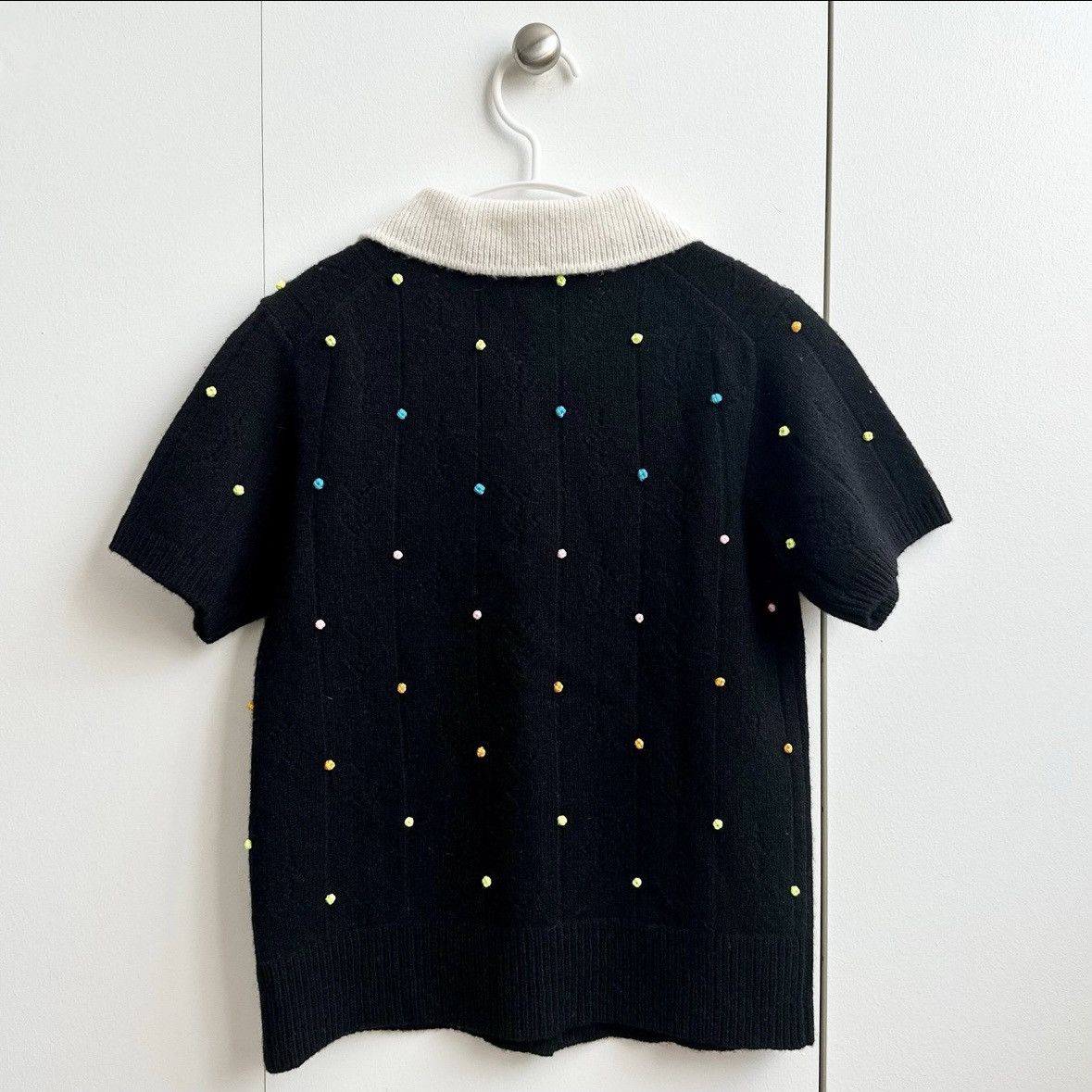 Yan Yan Knits YanYan Rosie Lambswool Short Sleeve Cardigan NWOT Size S / US 4 / IT 40 - 10 Thumbnail
