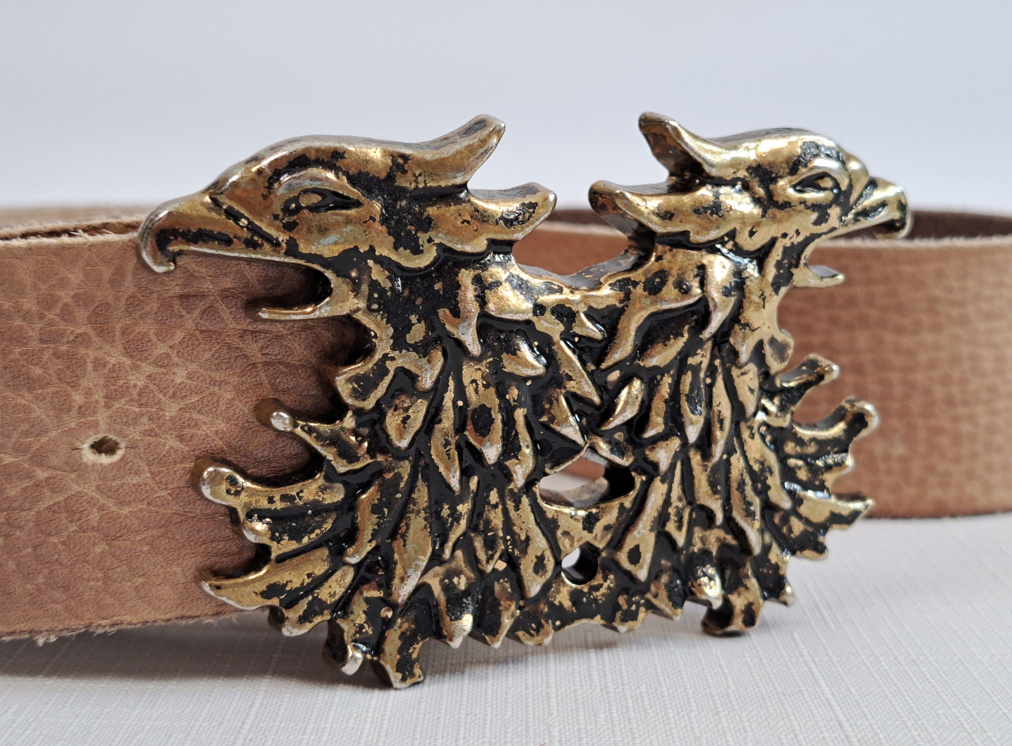 Designer GUSTAV designer leather belt. Size ONE SIZE - 5 Thumbnail