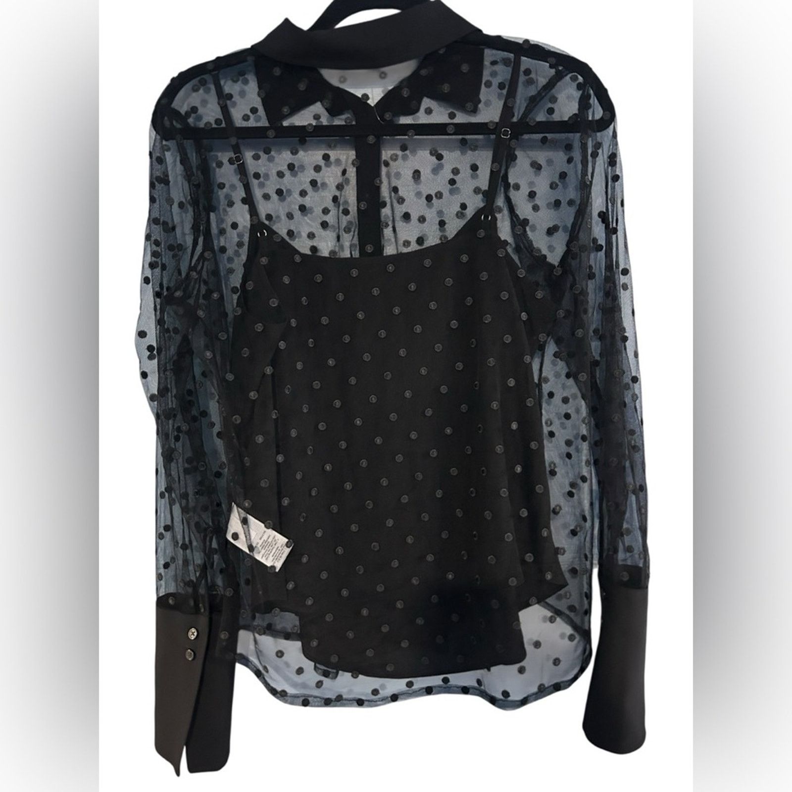 J.Crew J Crew Sheer Button Up Removable Camisole Swiss Dot 6 Size M / US 6-8 / IT 42-44 - 1 Thumbnail