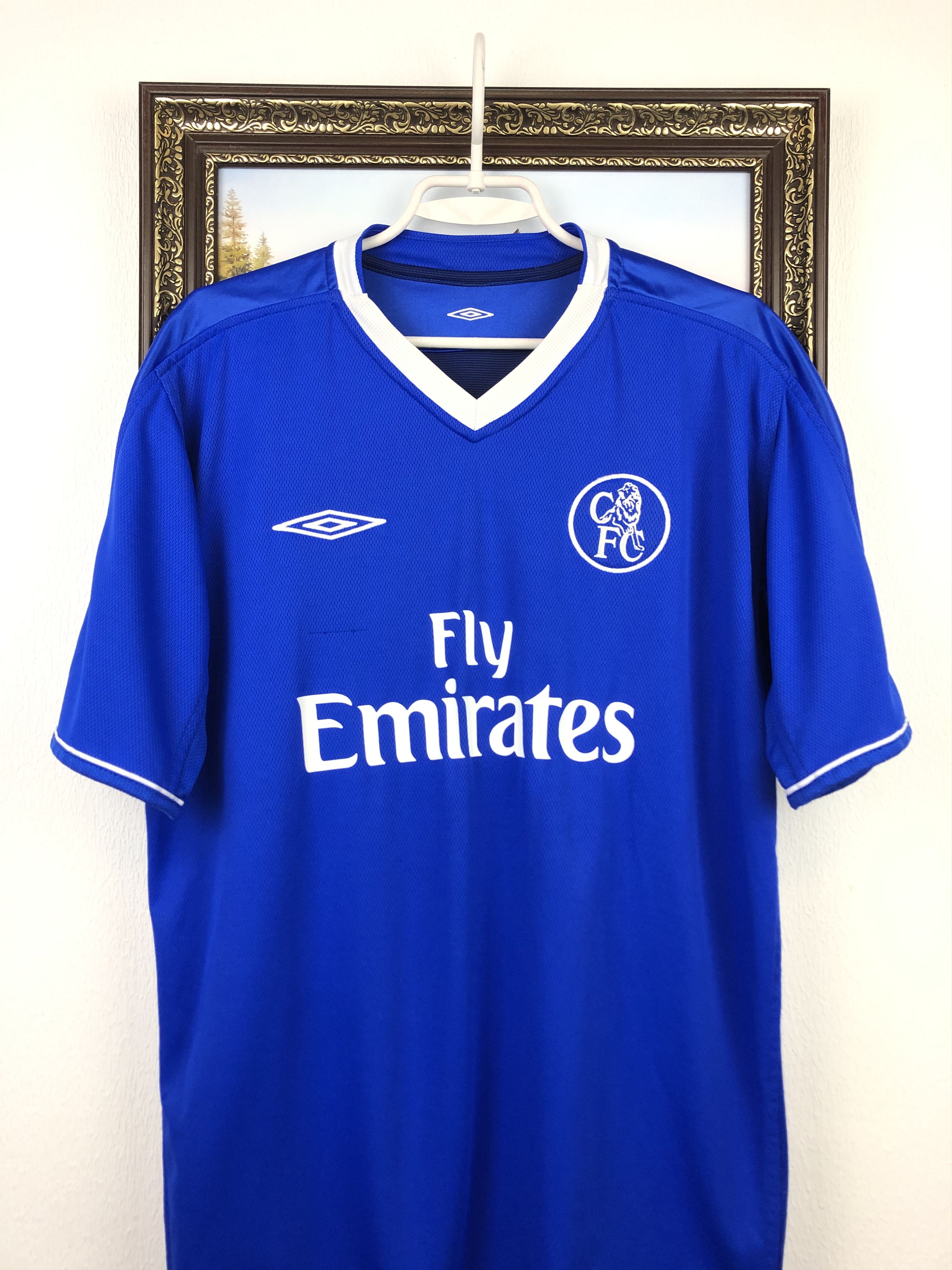 Vintage Chelsea Home football shirt 2003 Soccer Umbro Jersey Trikot Size US L / EU 52-54 / 3 - 2 Thumbnail