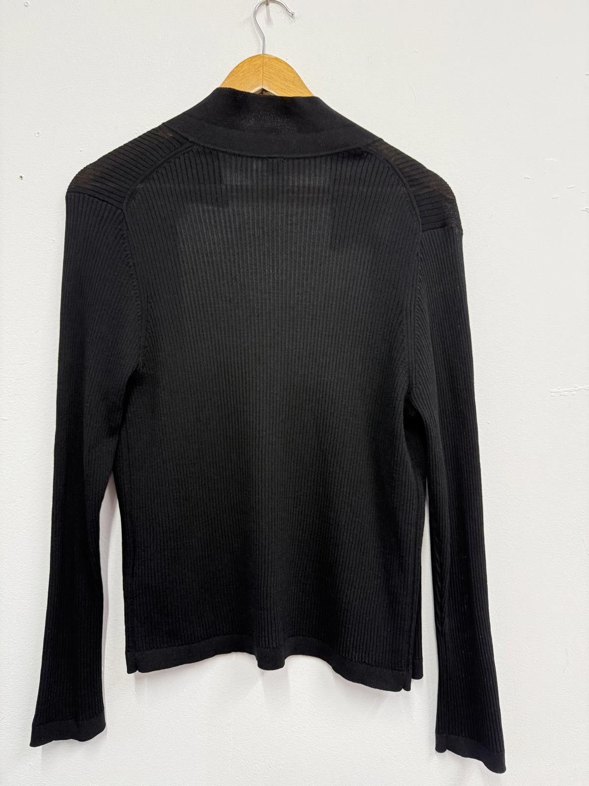 Uniqlo Uniqlo Black Ribbed Button-Up Cardigan XL Size US XL / EU 56 / 4 - 4 Thumbnail