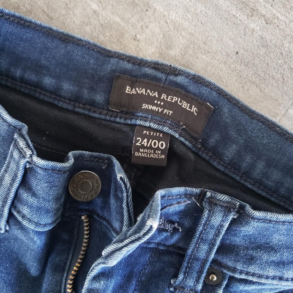 Banana Republic Dark Denim Banana Republic Skinny Jean Size 24" / US 00 / IT 34 - 3 Thumbnail