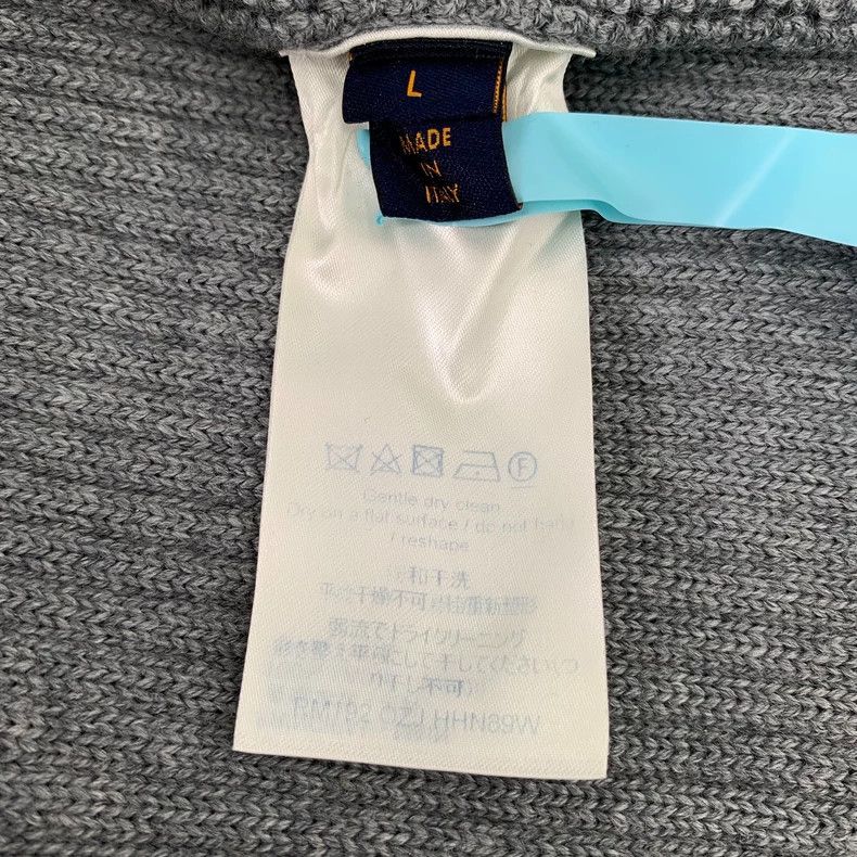 Louis Vuitton Louis Vuitton Grey monogrammed intarsia wool crewneck long Size US L / EU 52-54 / 3 - 6 Thumbnail