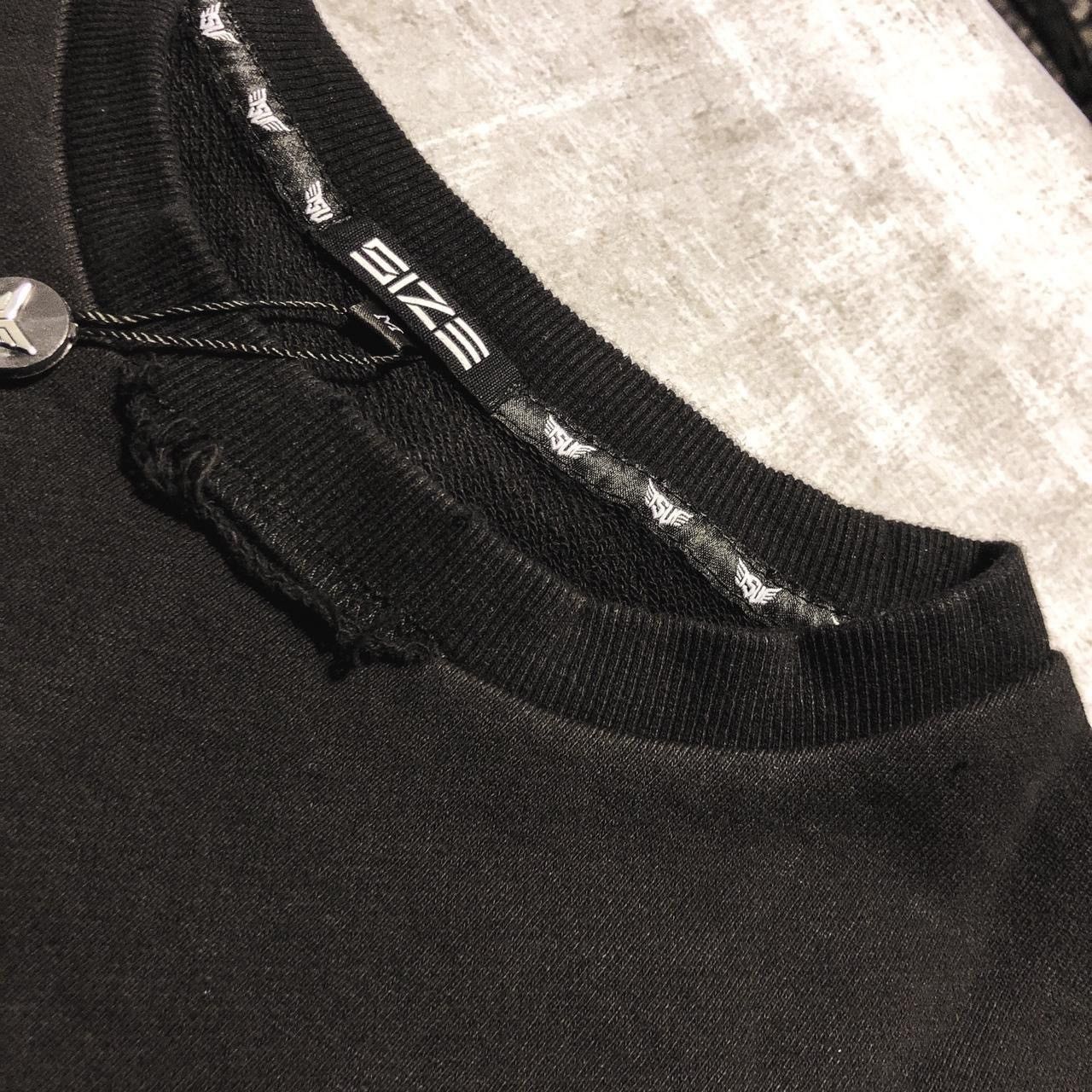 Other Black oversized crewneck sweatshirt with raw hem Size US L / EU 52-54 / 3 - 6 Thumbnail