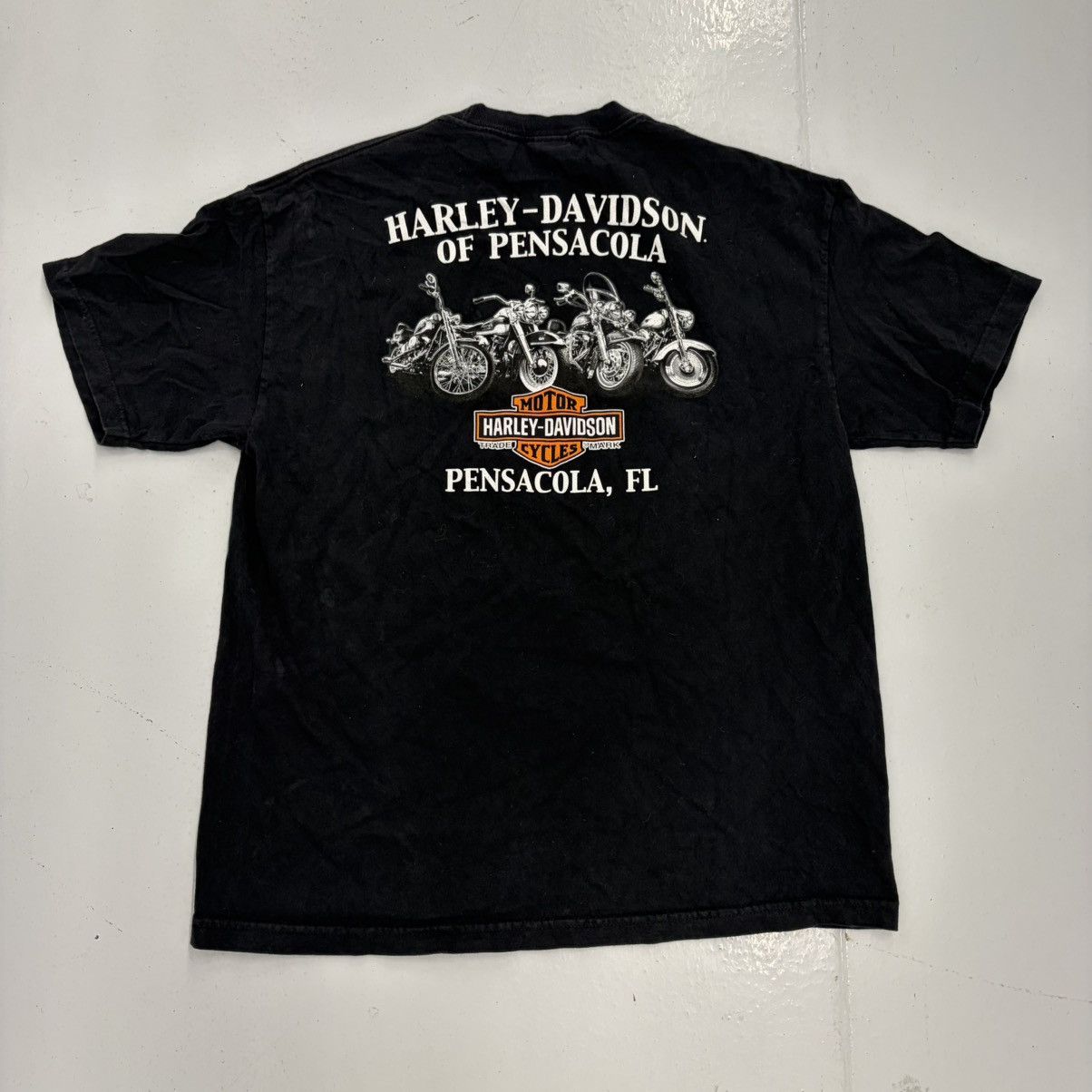 Harley Davidson Vintage Y2k Harley Davidson Black Motorcycle Grunge T-Shirt Size US XL / EU 56 / 4 - 3 Thumbnail