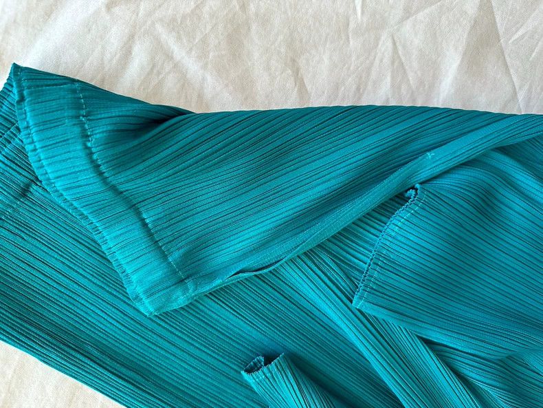 Issey Miyake Issey Miyake size:3 Peacock blue straight-leg pants Size 42" / US 20 - 5 Thumbnail
