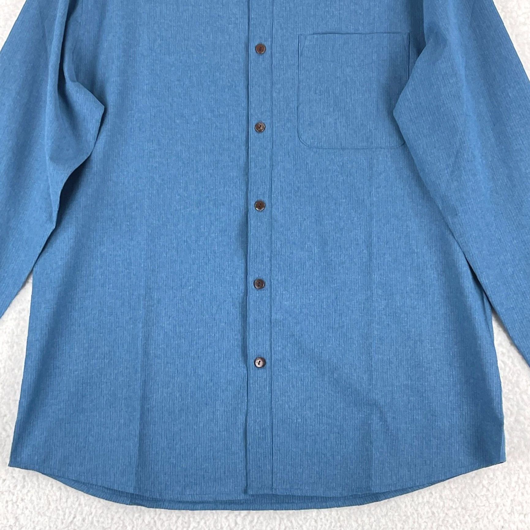 Quiksilver Quiksilver Waterman Collection Button-Up Shirt Mens Medium Blue Long Sleeve Size US M / EU 48-50 / 2 - 5 Thumbnail