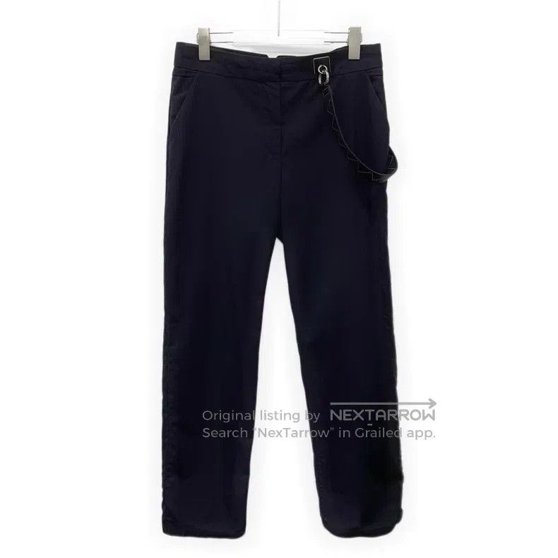 Louis Vuitton Louis Vuitton Black leather lanyard trimmed wool slacks pa Size US 38 / EU 54 - 1 Thumbnail