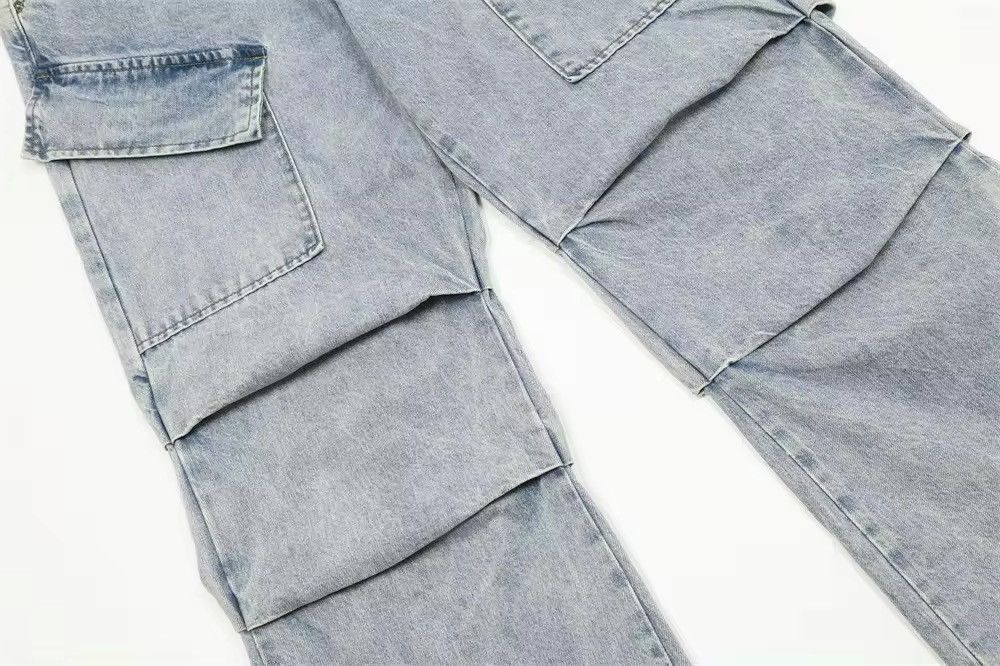 Japanese Brand × Jean Street wash frayed and distressed baggy jeans Size US 32 / EU 48 - 10 Thumbnail