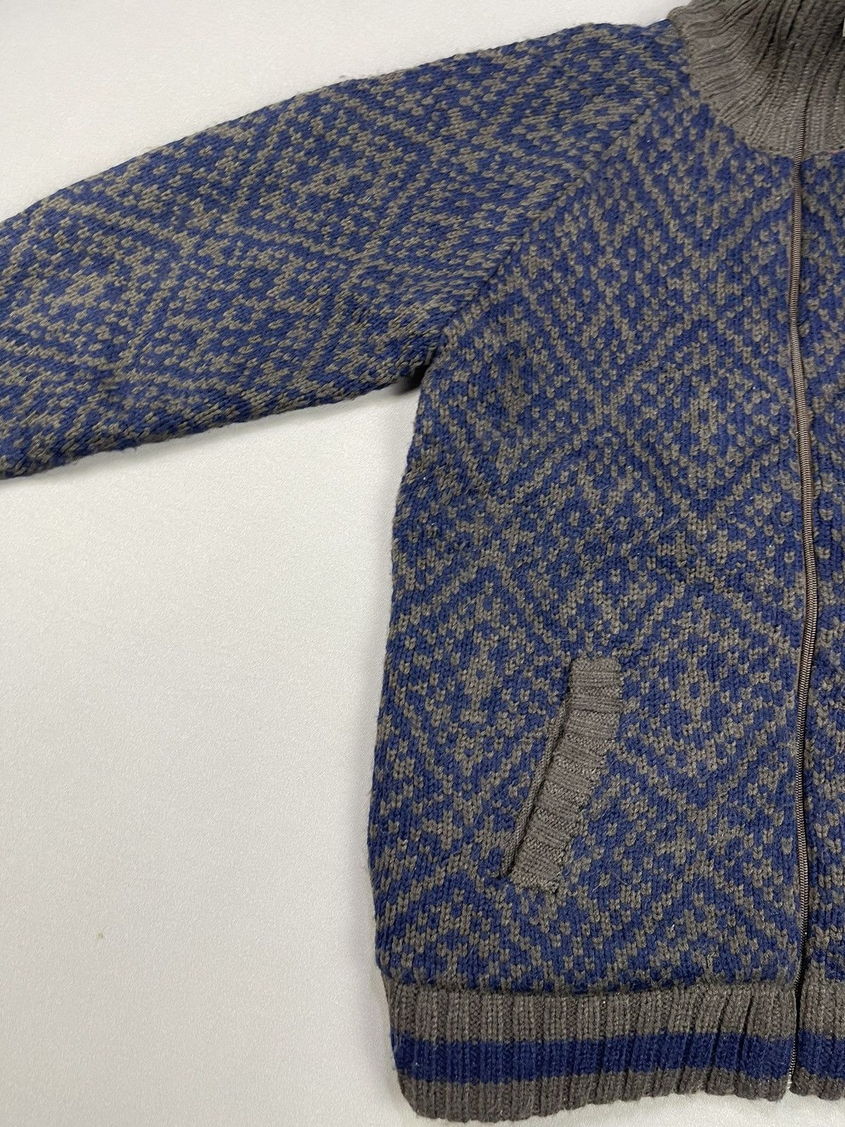 Japanese Brand WILLPIPS KNIT NAVAJO TURTLE NECK ZIPPER JACKET Size US L / EU 52-54 / 3 - 5 Thumbnail