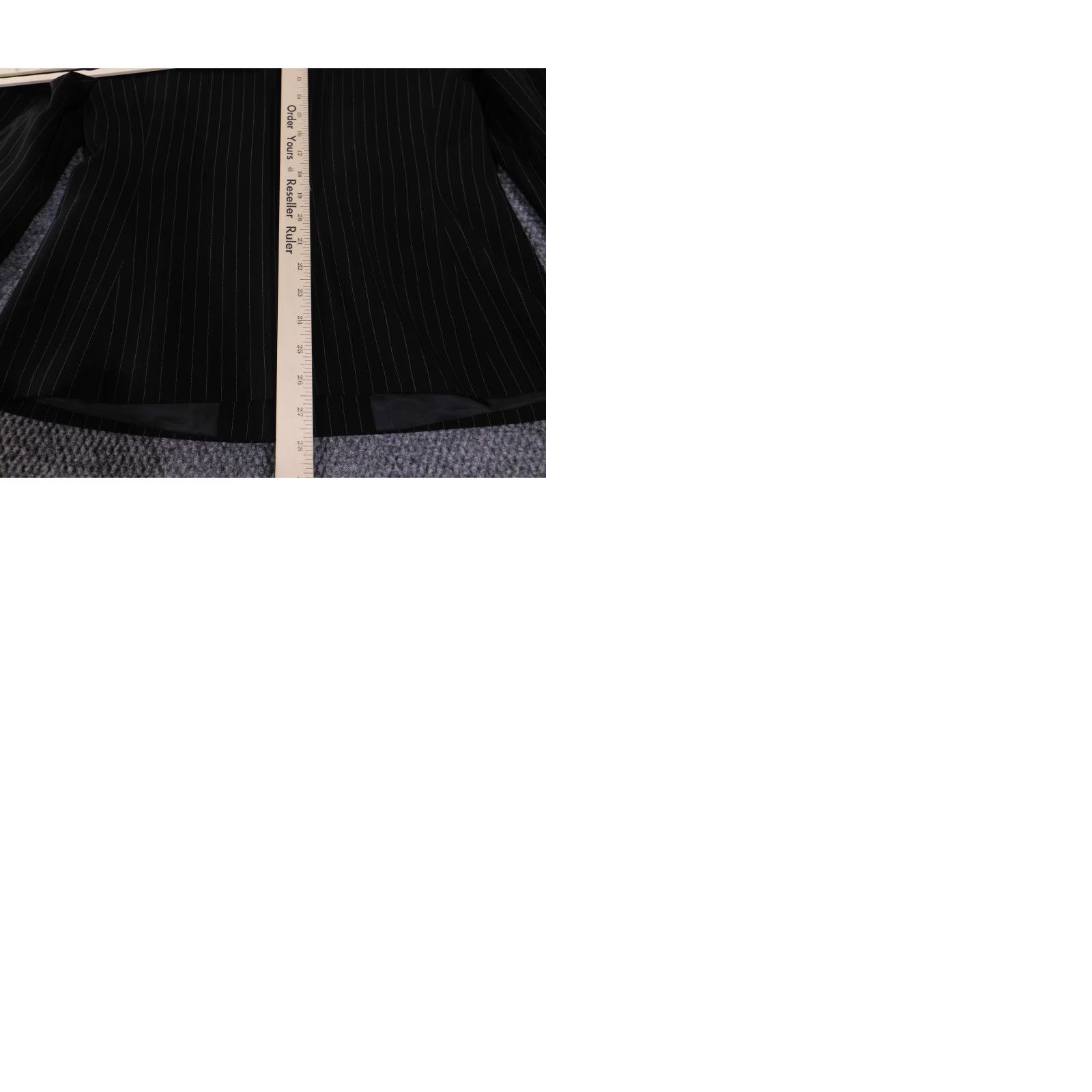 Vintage Tahari Arthur S. Levine Blazer Womens 10 Black Pinstripe 3 Button Career Work Jacket/Coat Size L / US 10 / IT 46 - 9 Thumbnail