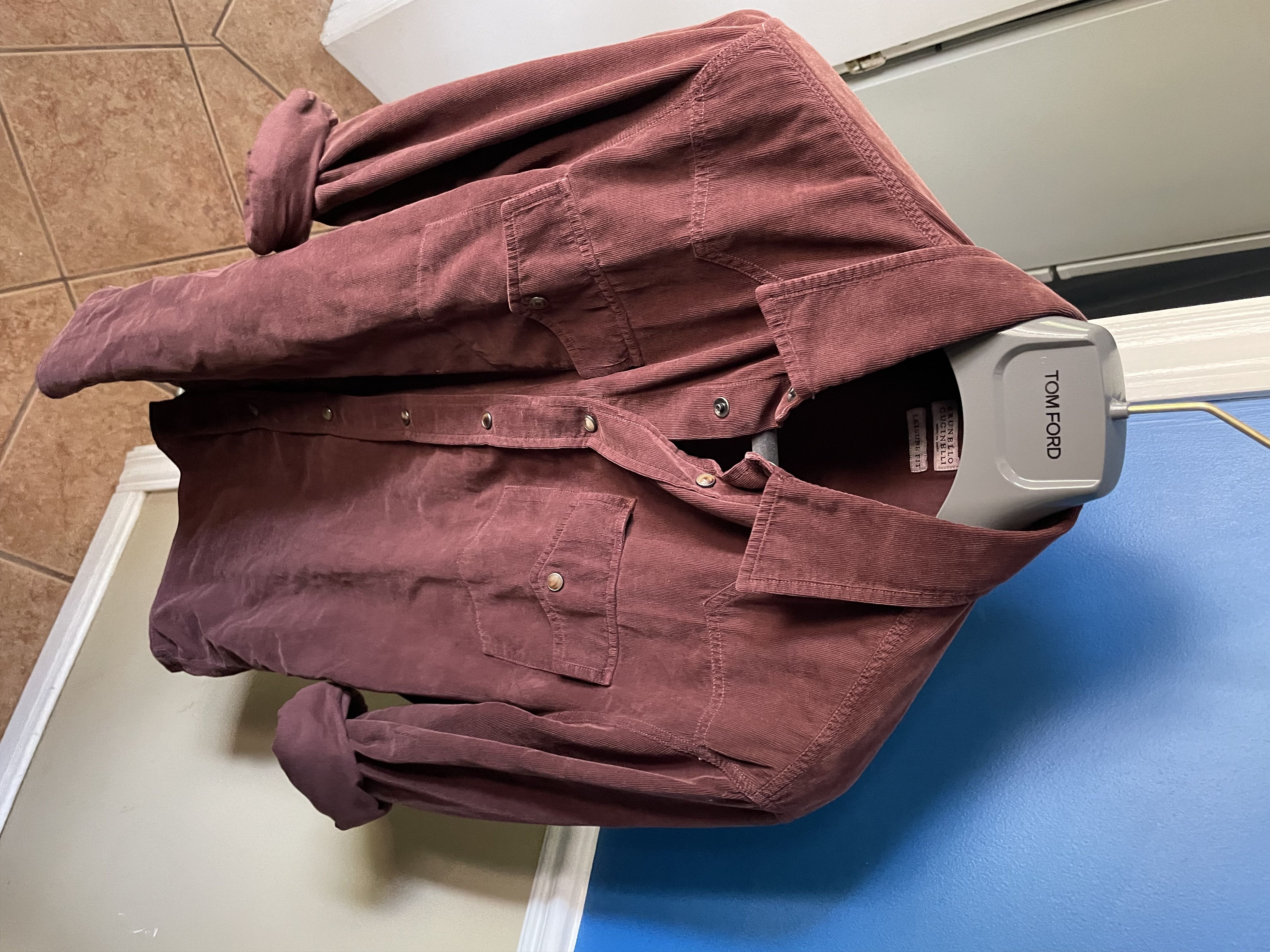 Brunello Cucinelli Brunello Cucinelli Corduroy Western Shirt Medium Size US M / EU 48-50 / 2 - 10 Thumbnail
