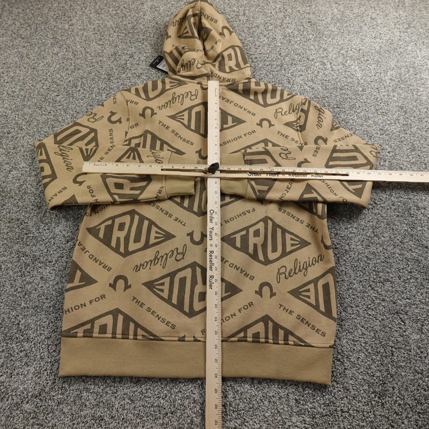 True Religion NEW True Religion Hoodie Mens L Beige Horseshoe Logo Full Zip Sweatshirt Jacket Size US L / EU 52-54 / 3 - 7 Thumbnail